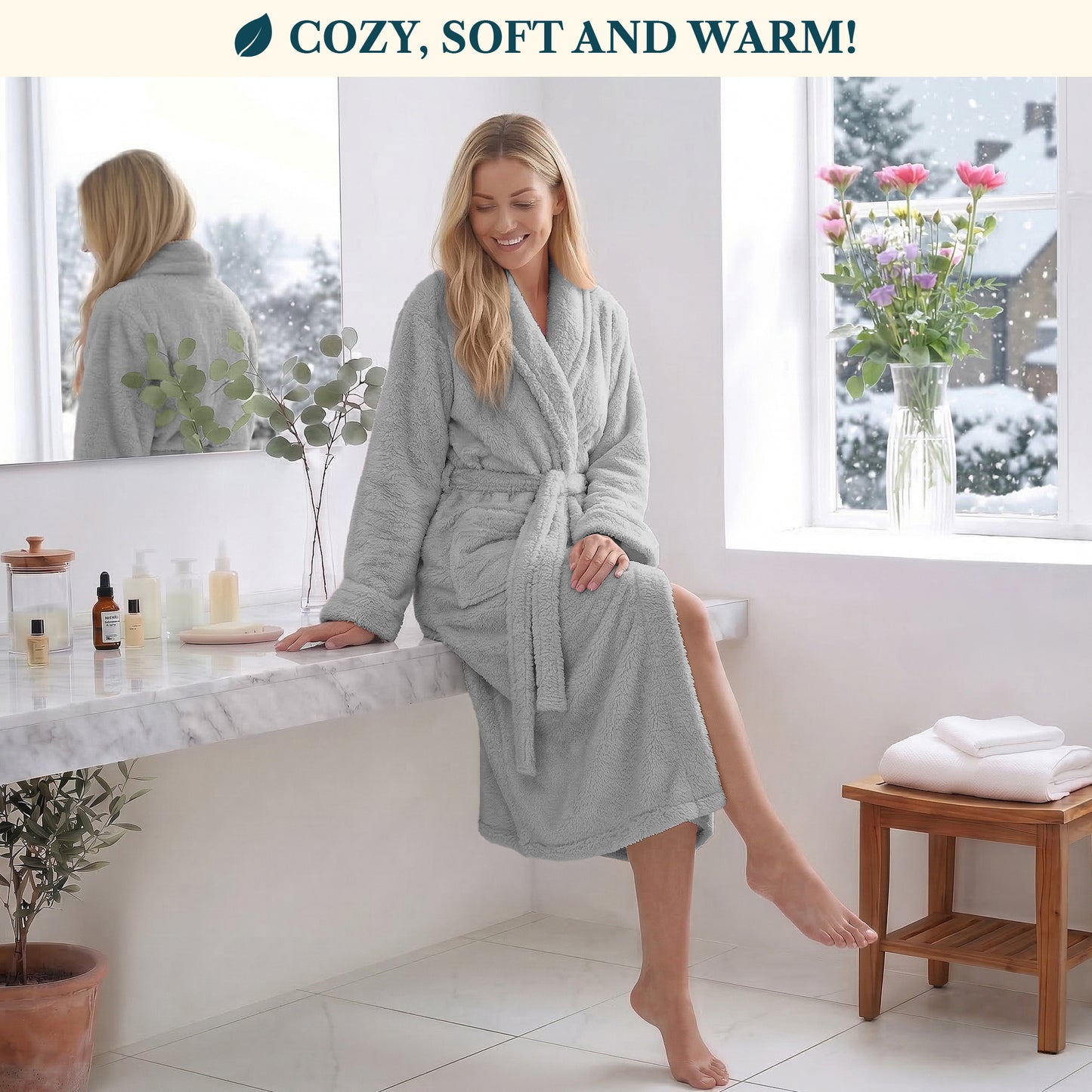 Women's Sherpa Fluffy Robe