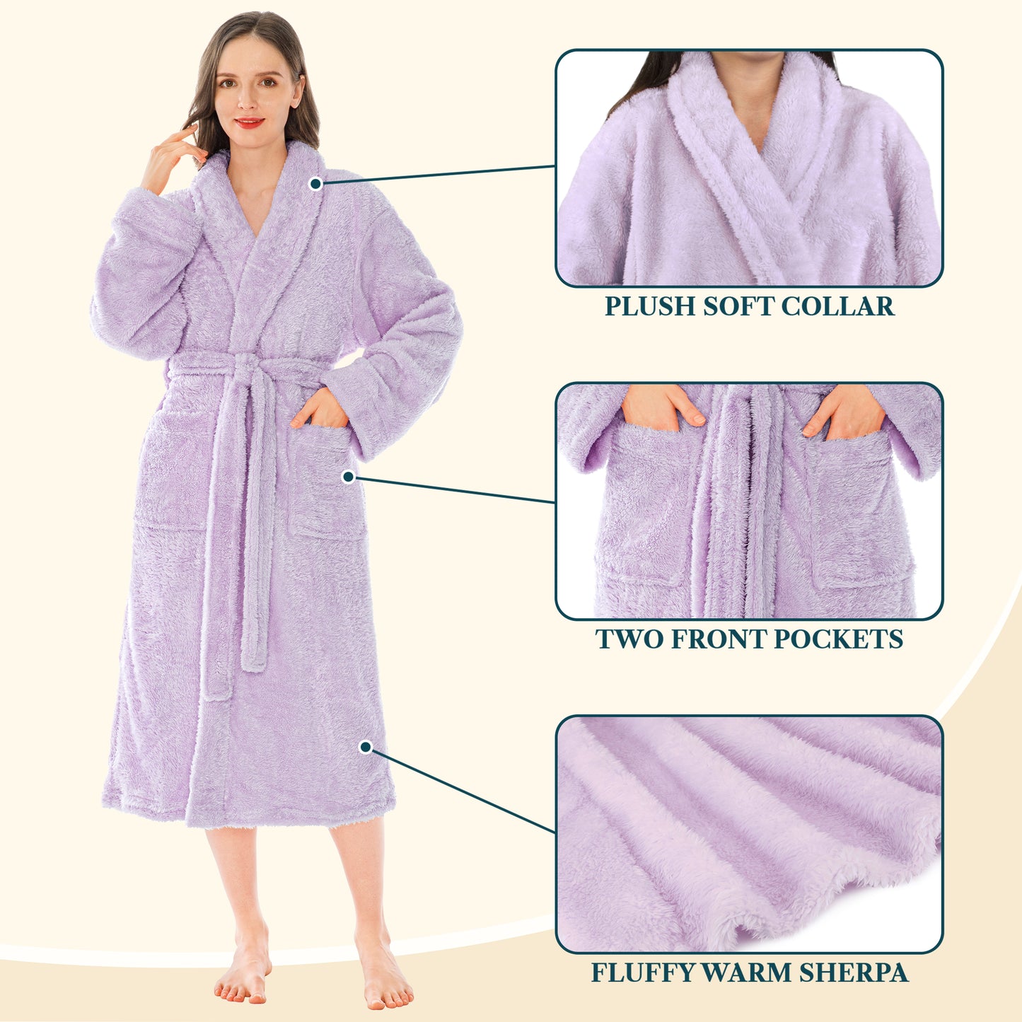 Women's Sherpa Fluffy Robe