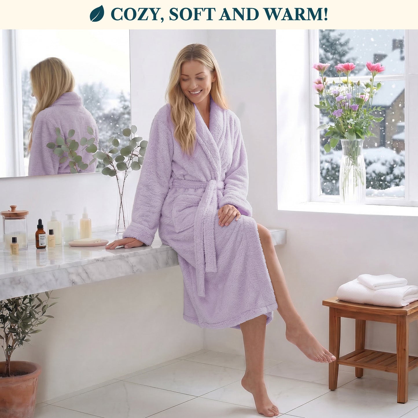 Women's Sherpa Fluffy Robe