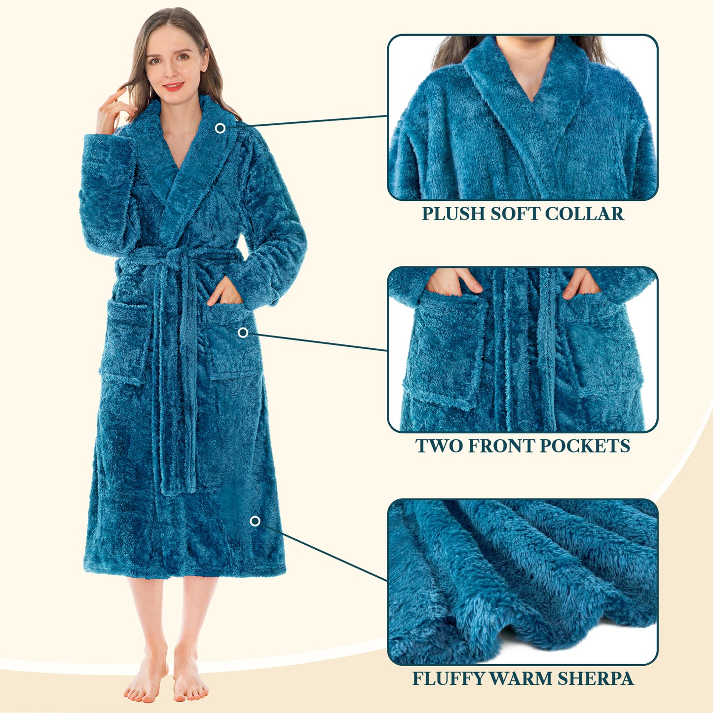 Women's Sherpa Fluffy Robe
