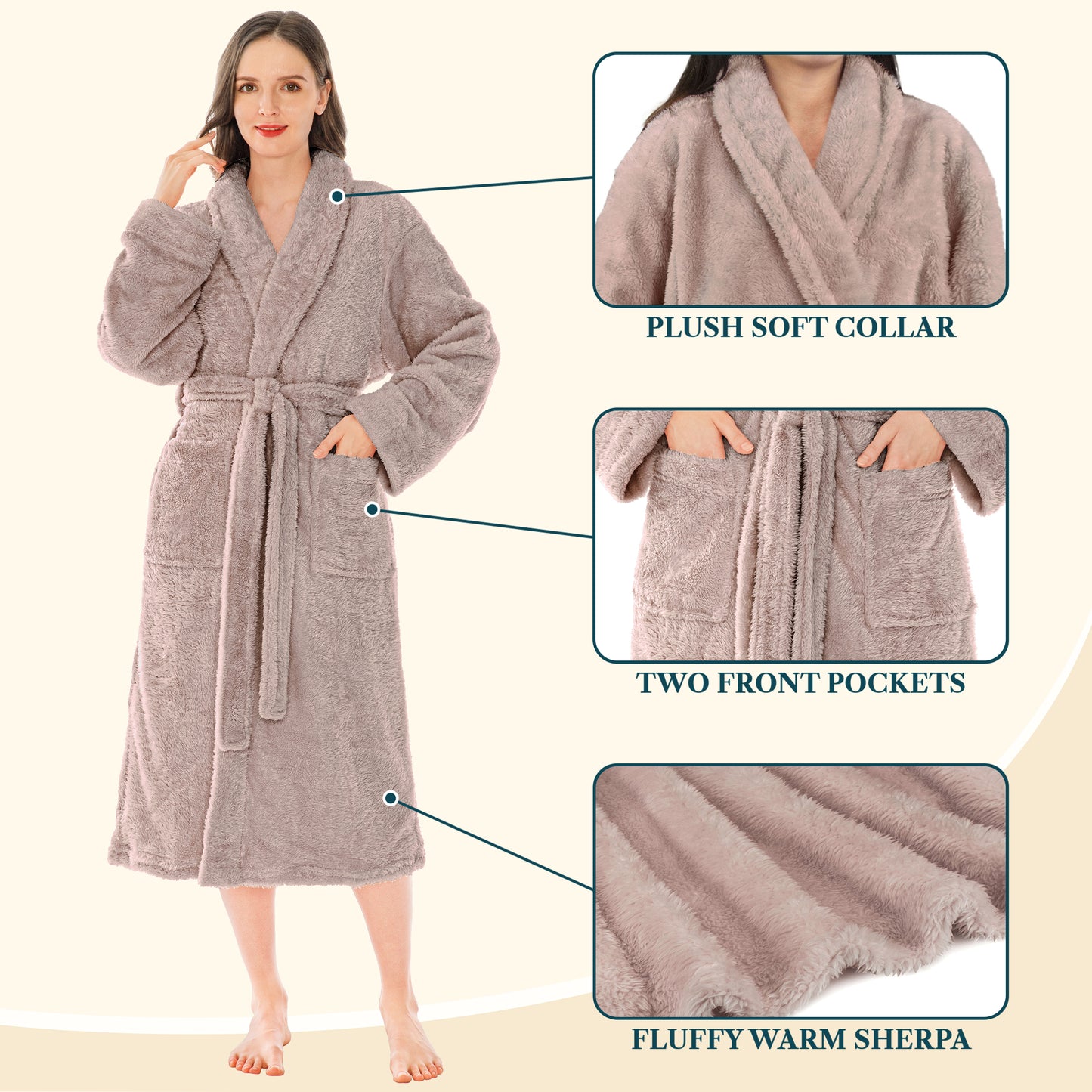 Women's Sherpa Fluffy Robe