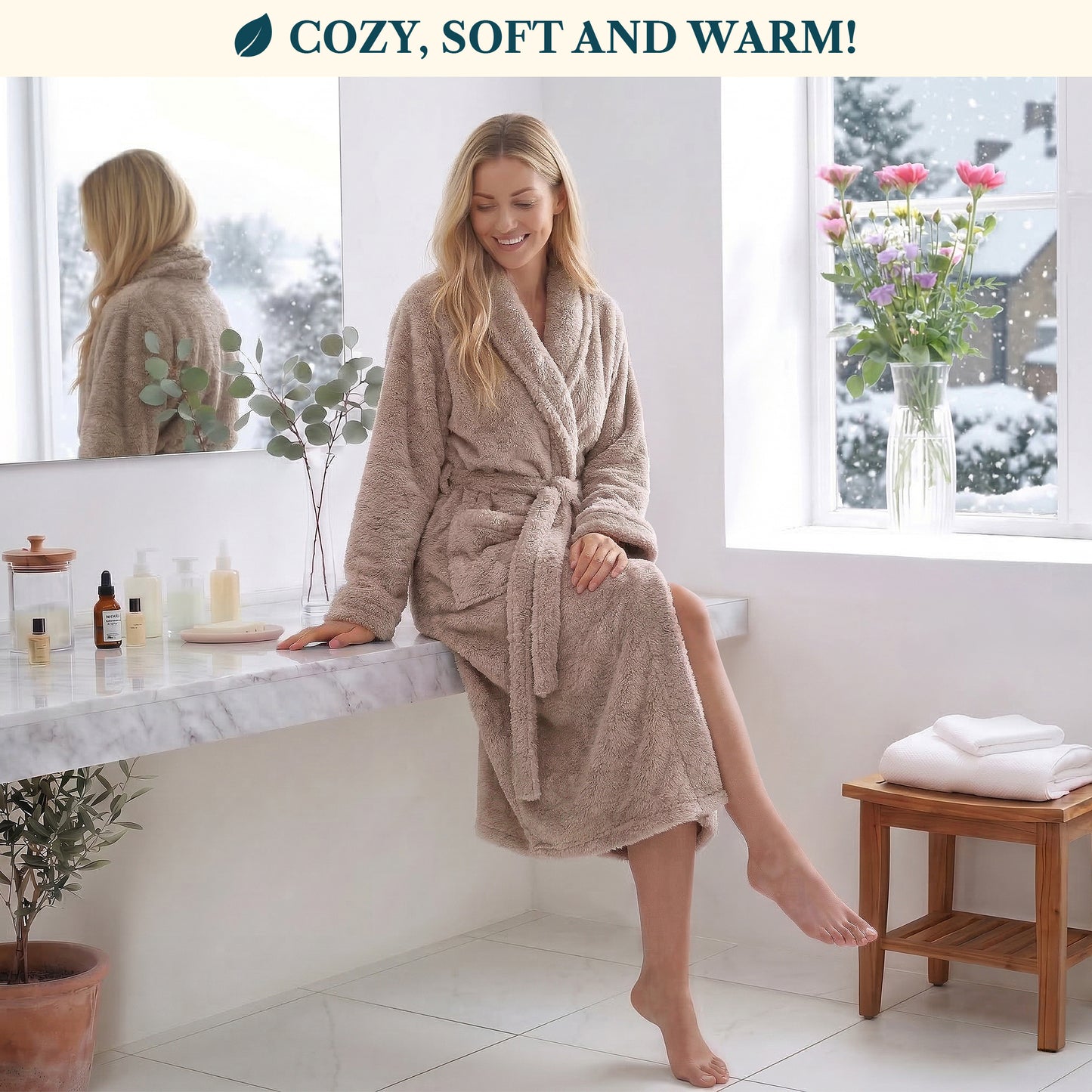 Women's Sherpa Fluffy Robe