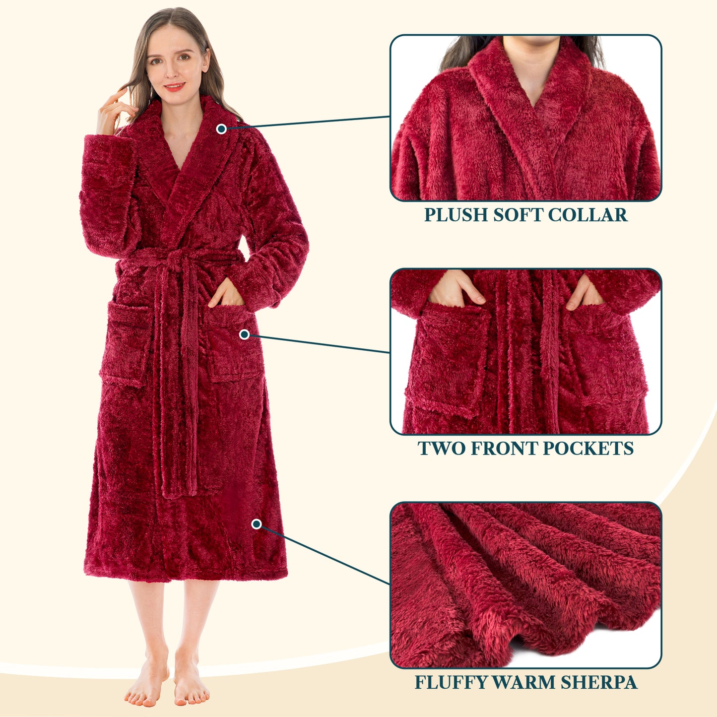 Women's Sherpa Fluffy Robe