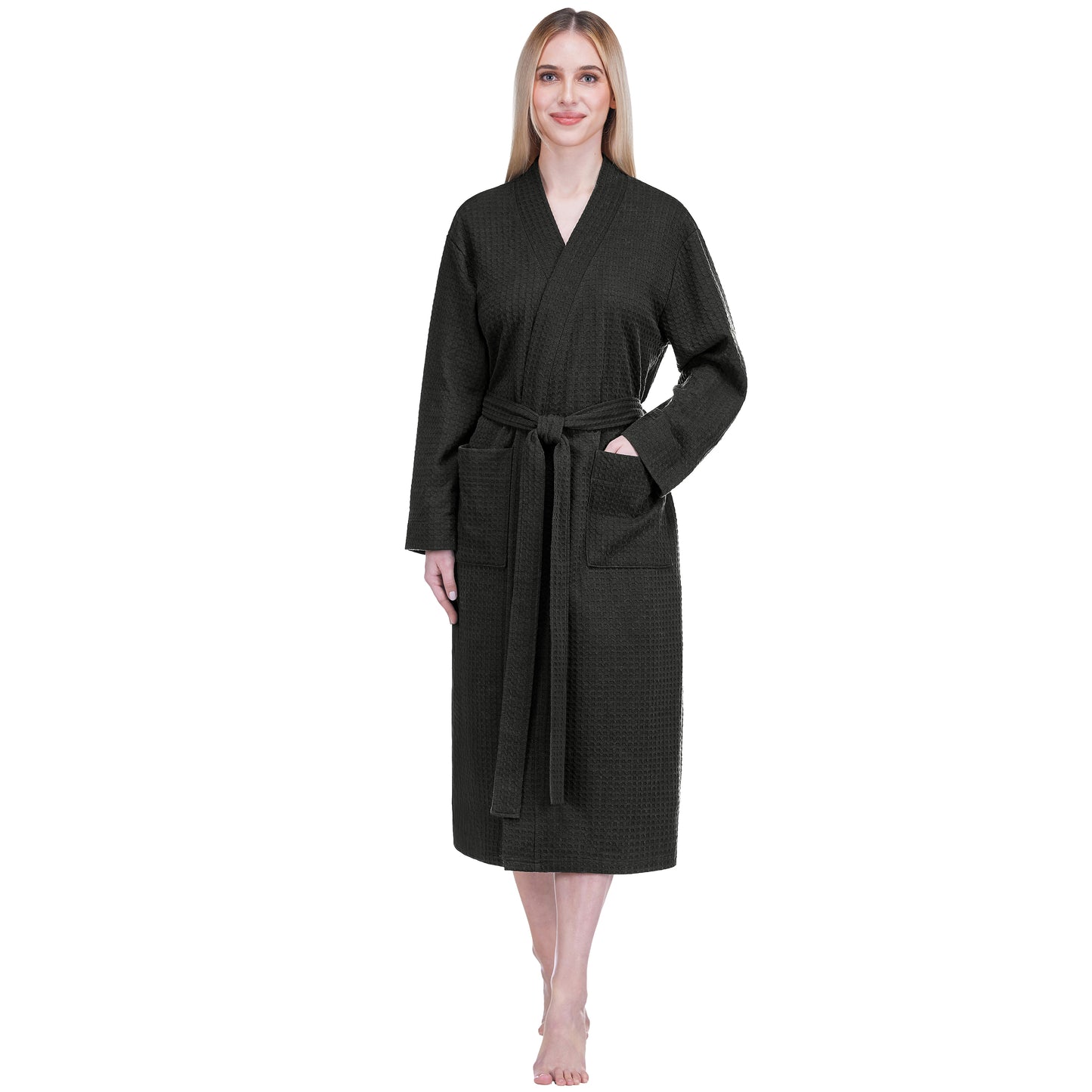 Women's Waffle Texture Knit Robe