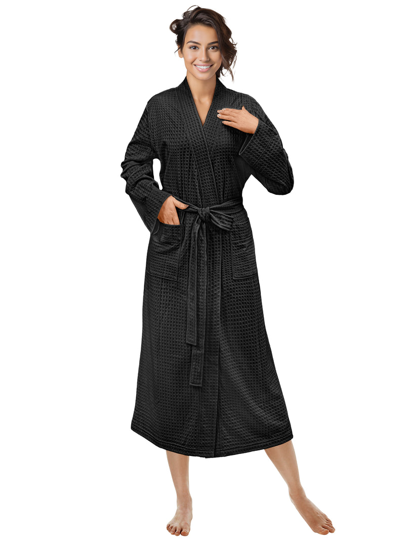 Women's Waffle Texture Knit Robe