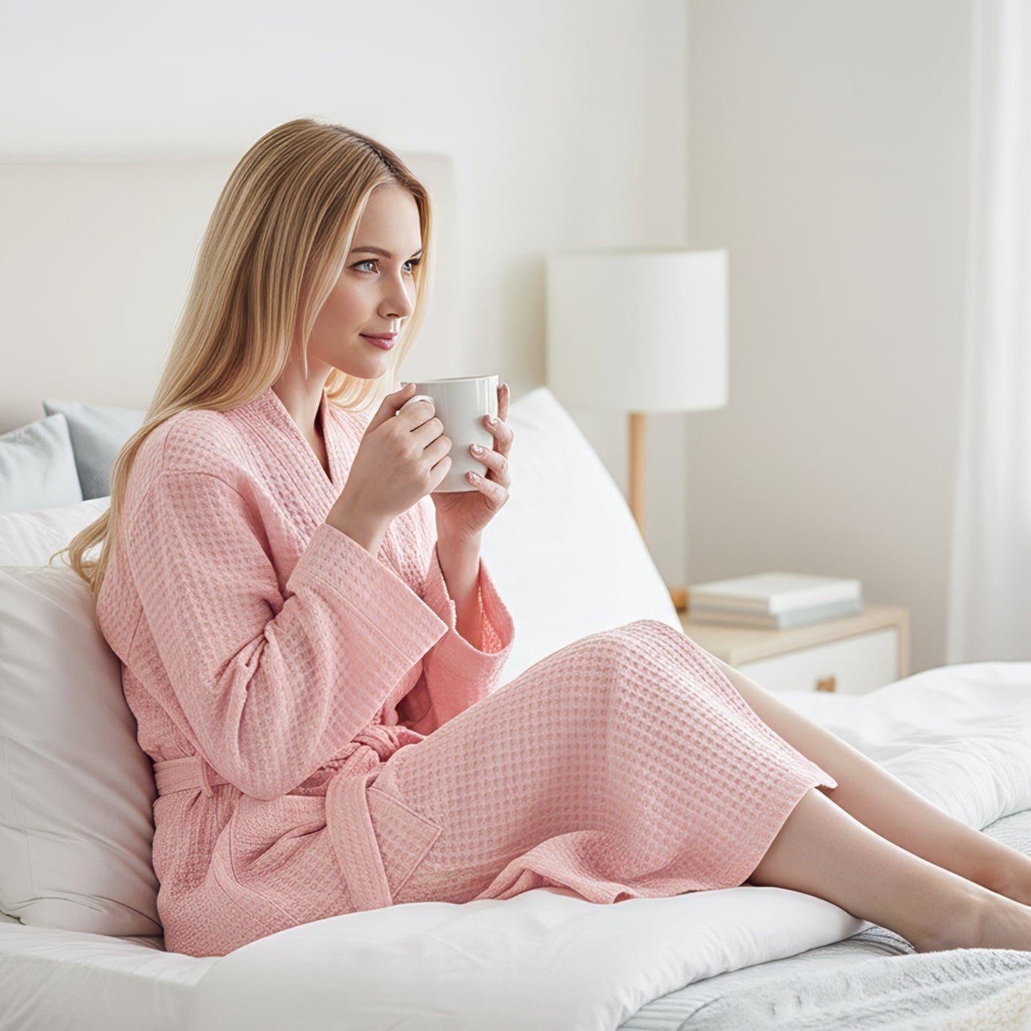 Women's Waffle Texture Knit Robe