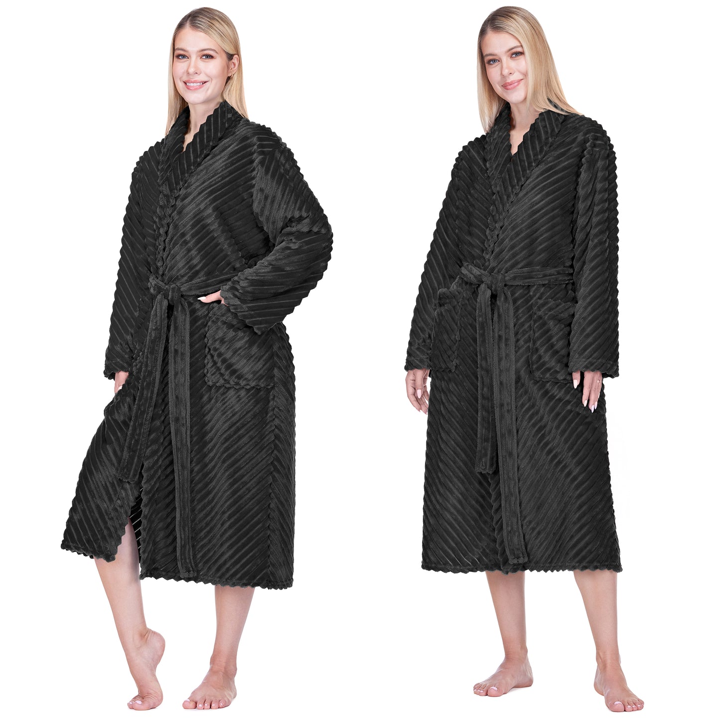 Women's Ribbed Fleece Robe
