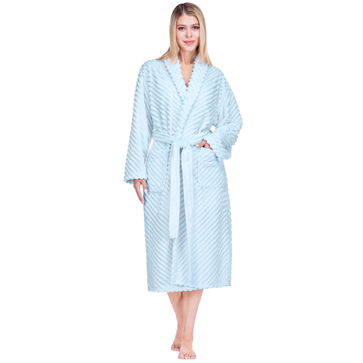 Women's Ribbed Fleece Robe