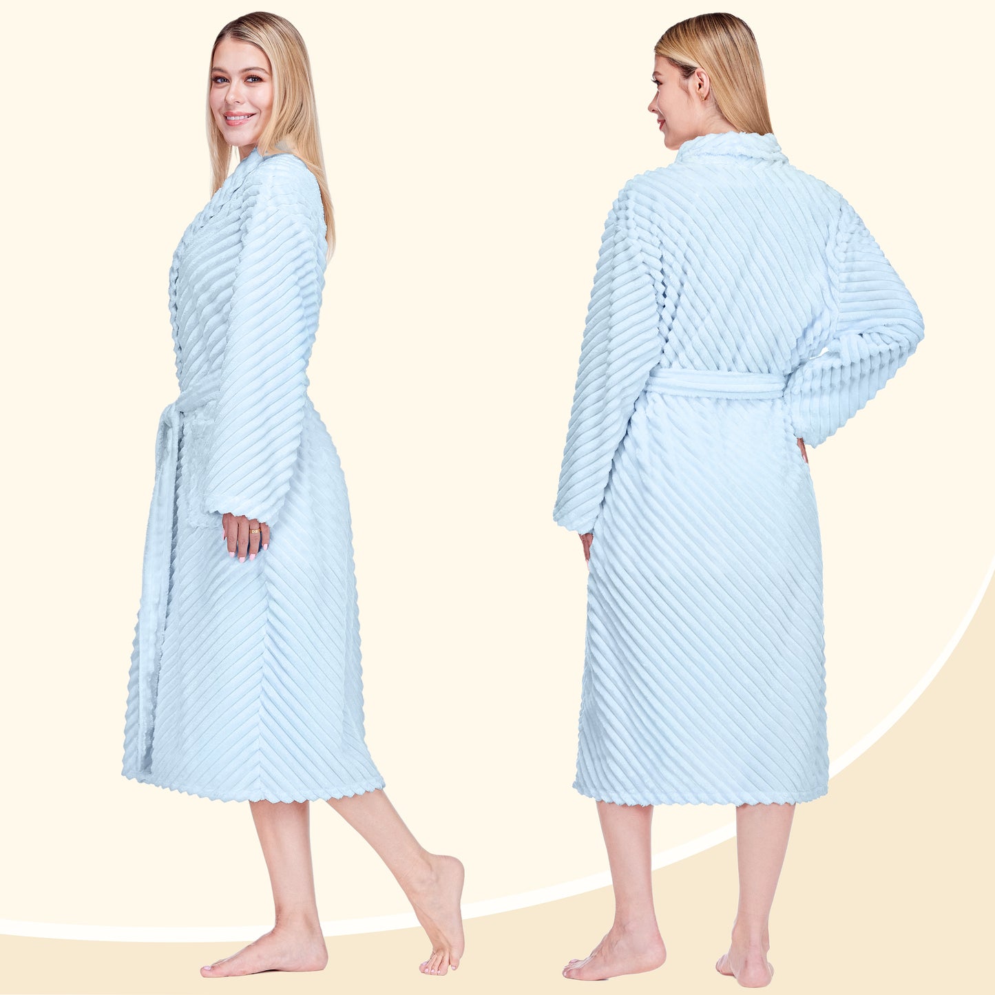 Women's Ribbed Fleece Robe