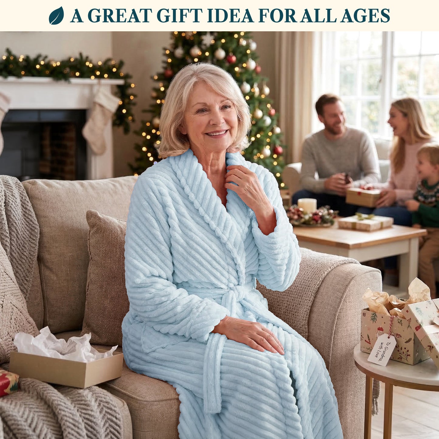 Women's Ribbed Fleece Robe