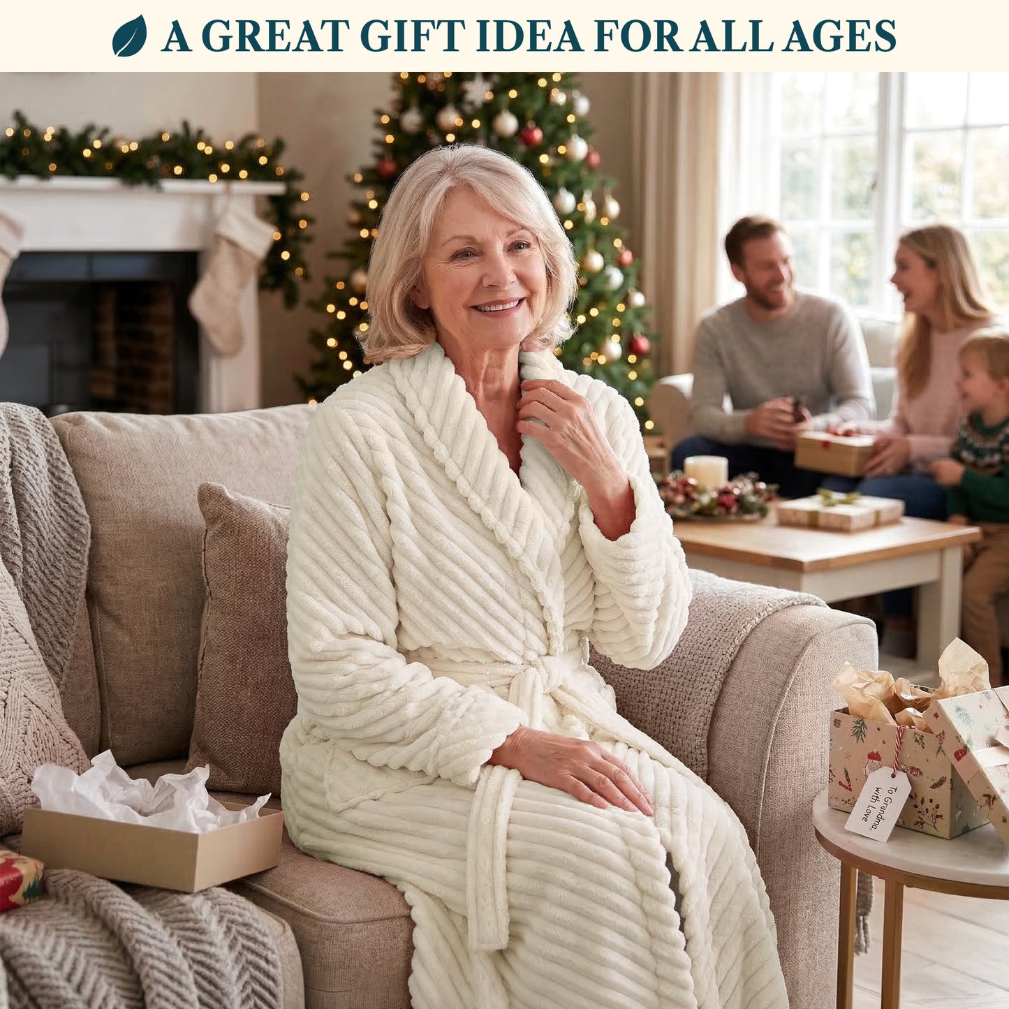 Women's Ribbed Fleece Robe