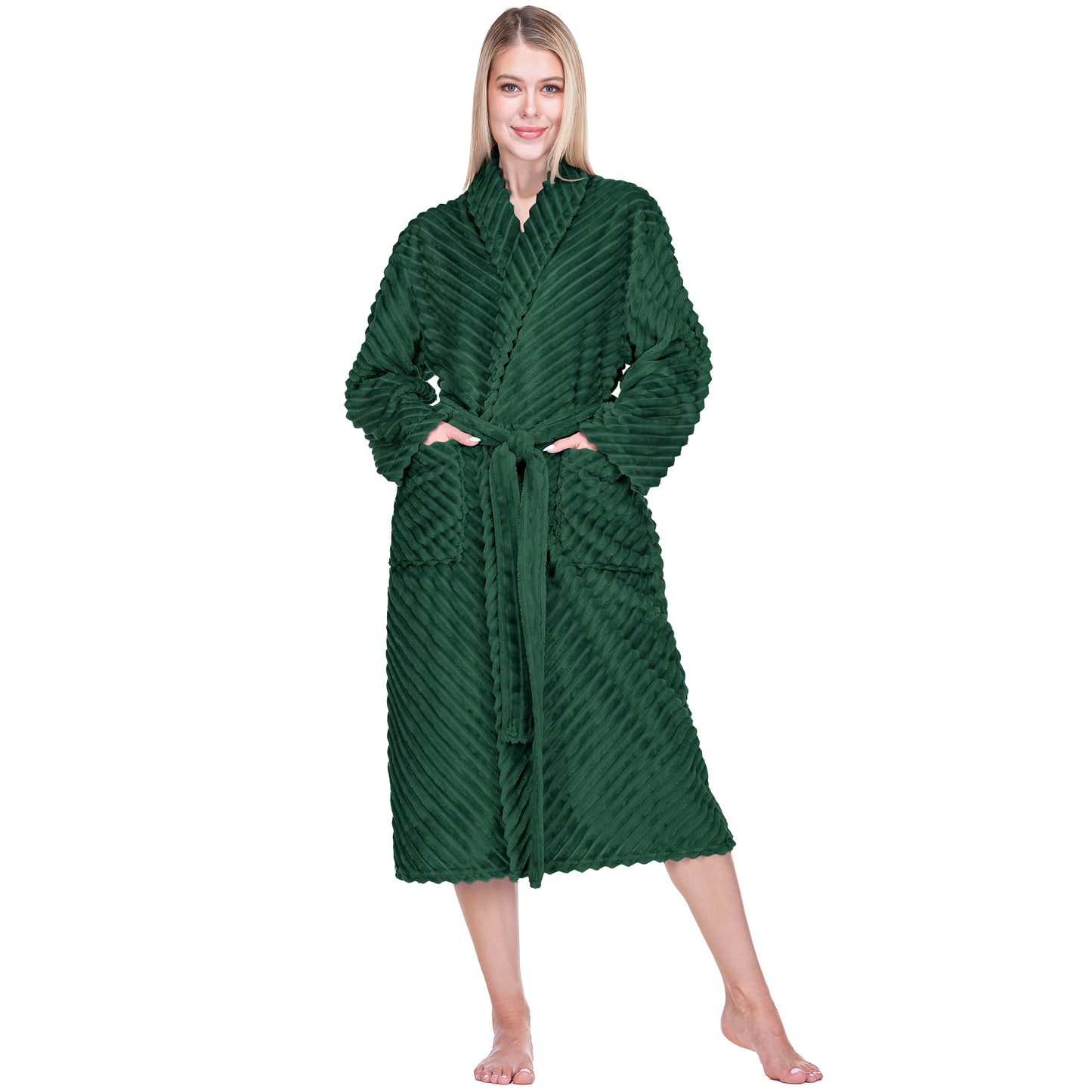 Women's Ribbed Fleece Robe