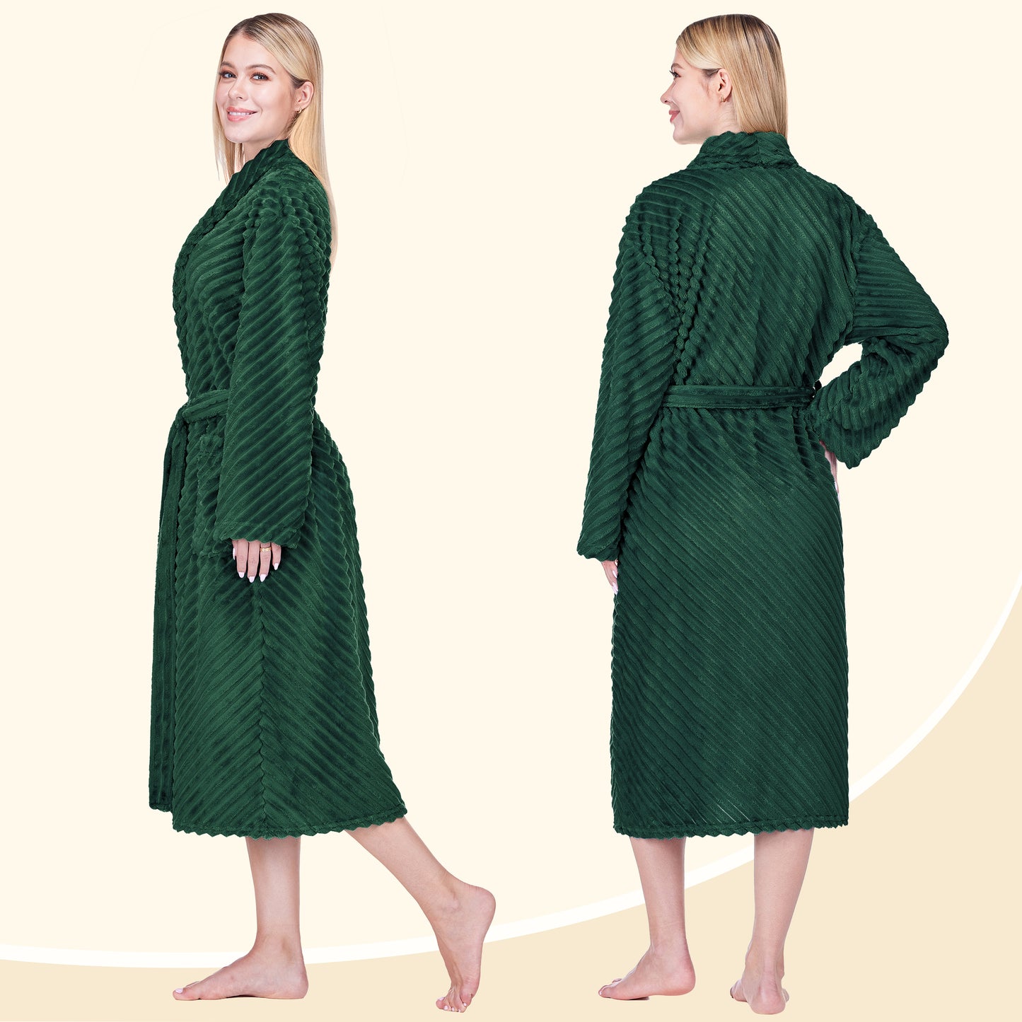 Women's Ribbed Fleece Robe