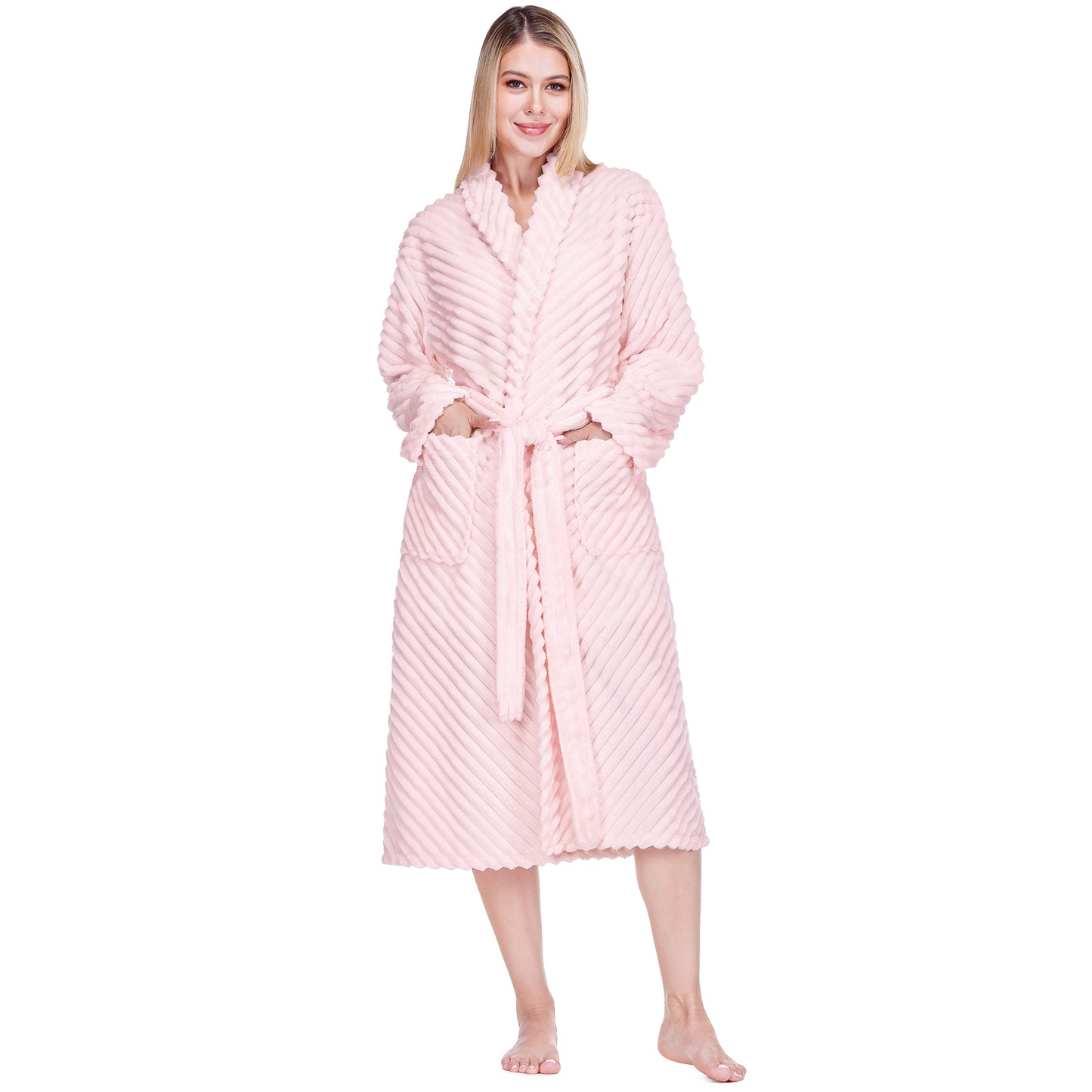 Women's Ribbed Fleece Robe