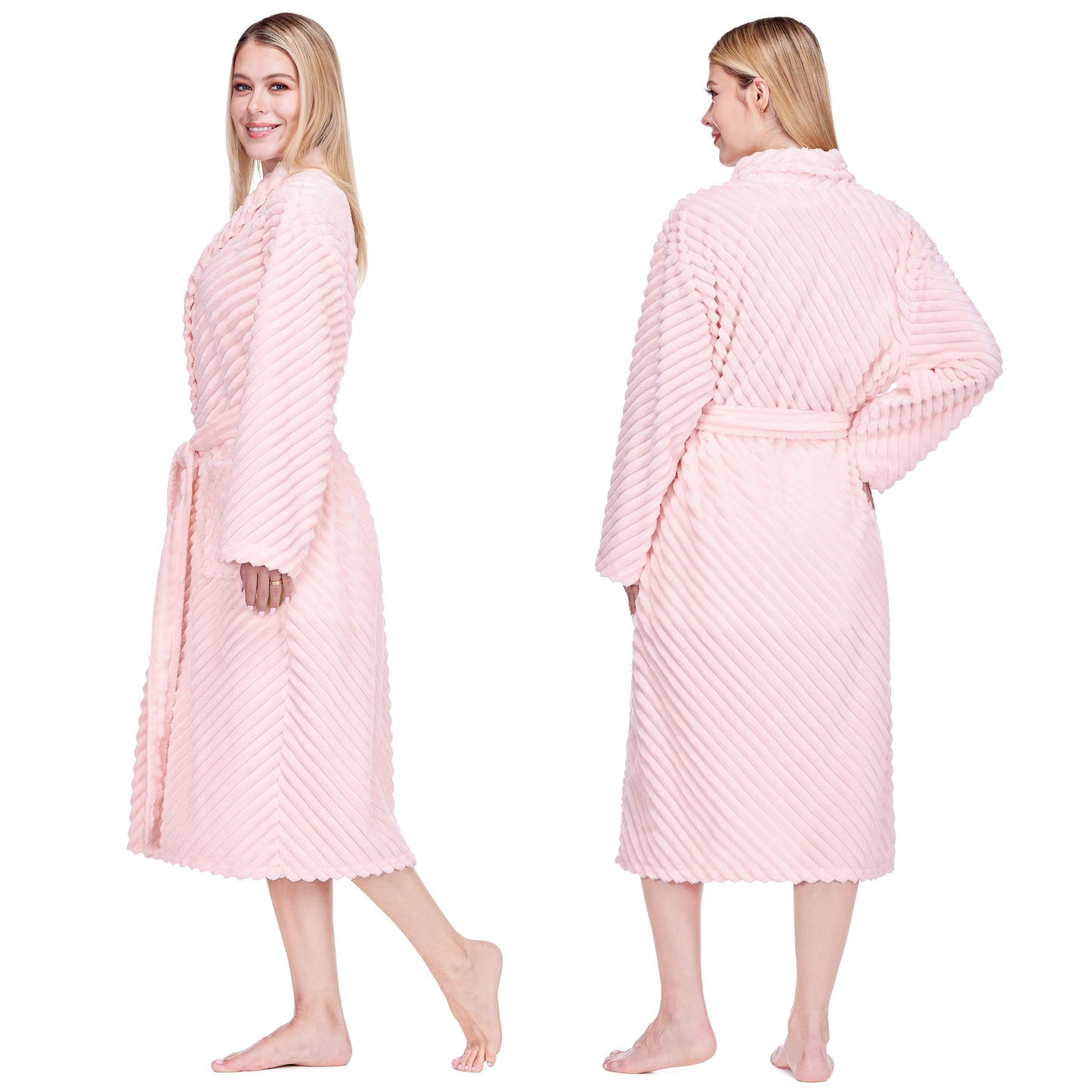 Women's Ribbed Fleece Robe