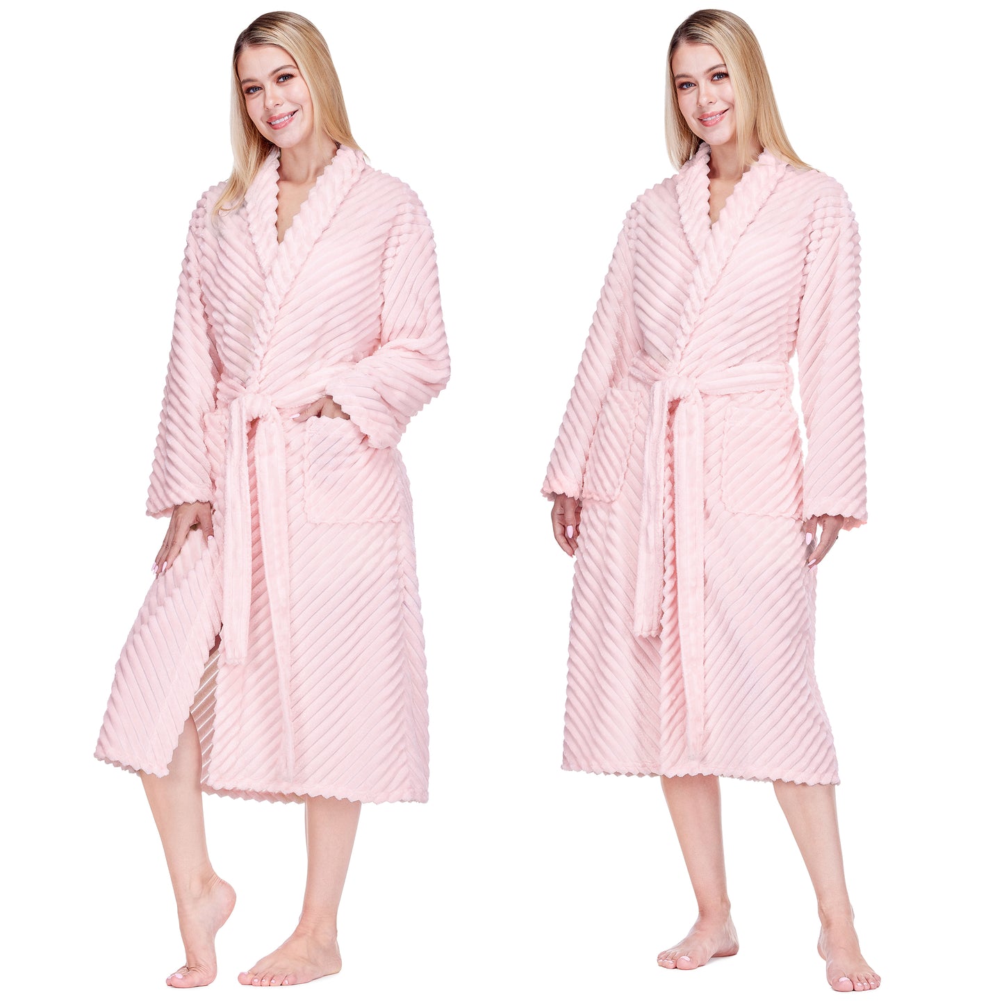 Women's Ribbed Fleece Robe