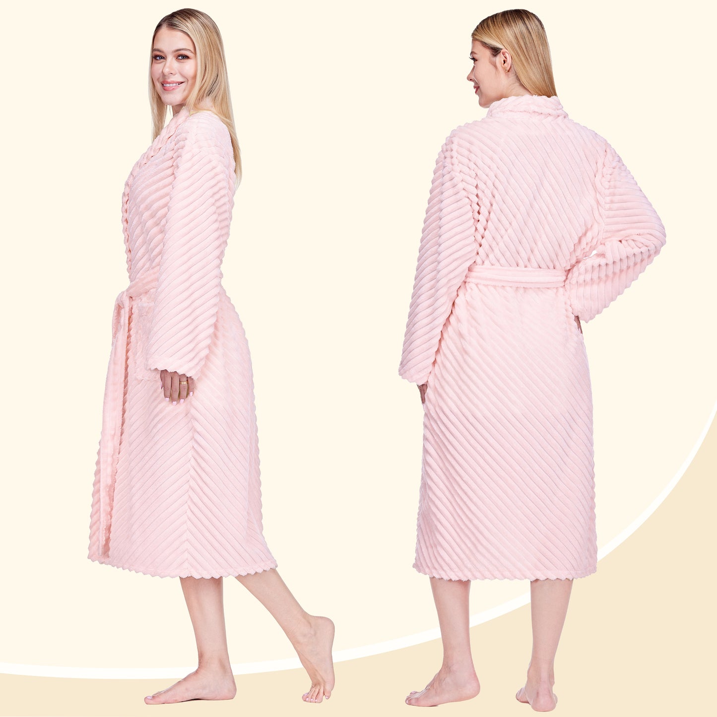 Women's Ribbed Fleece Robe