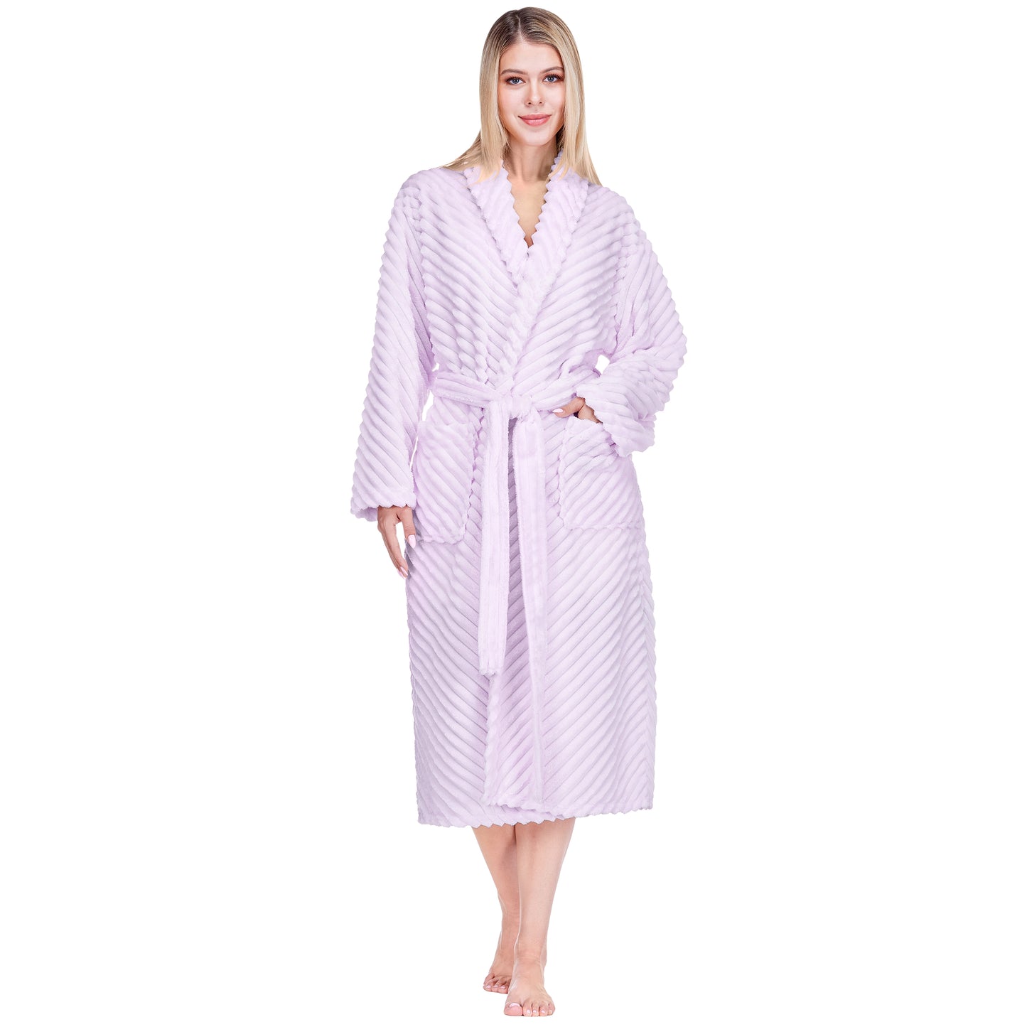 Women's Ribbed Fleece Robe