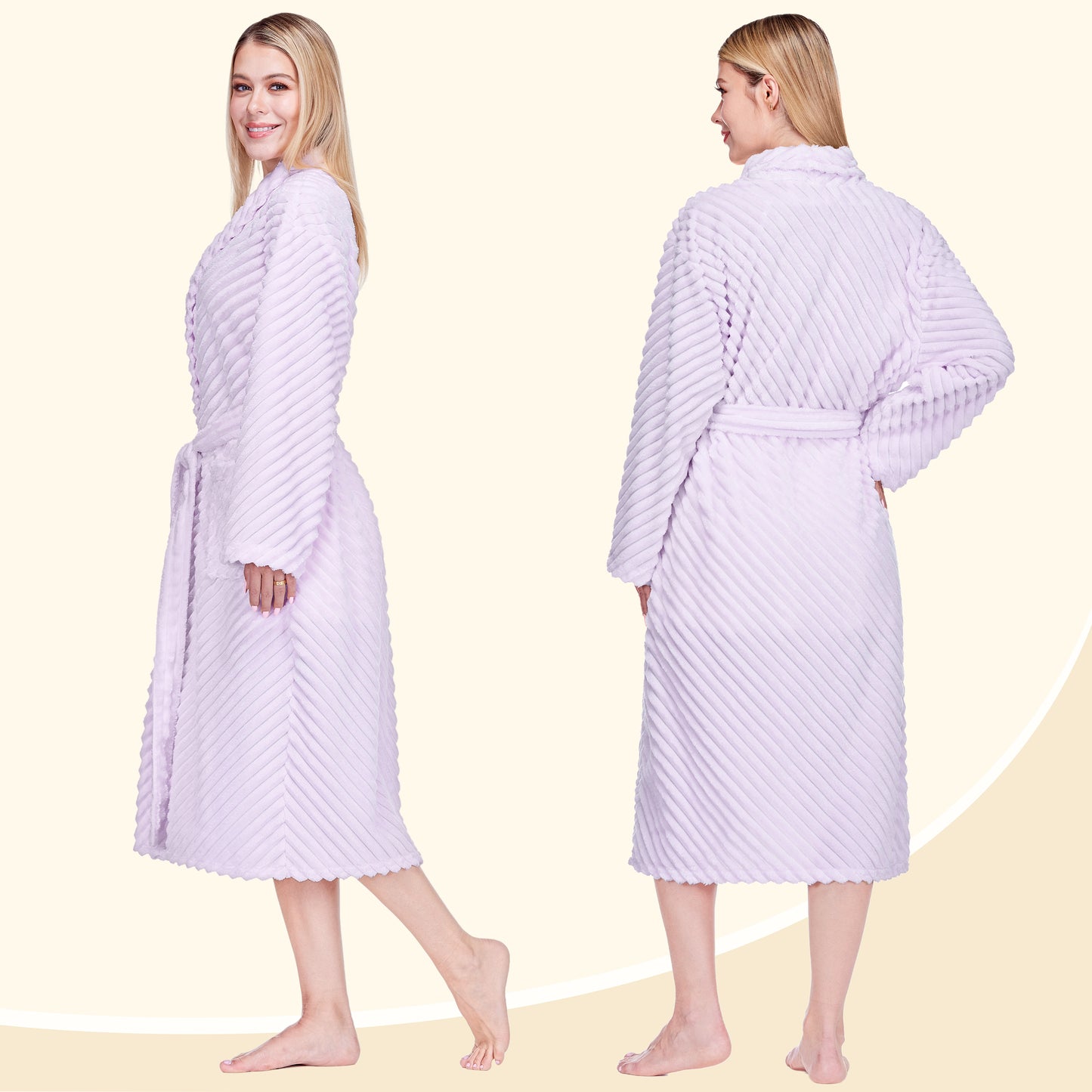 Women's Ribbed Fleece Robe