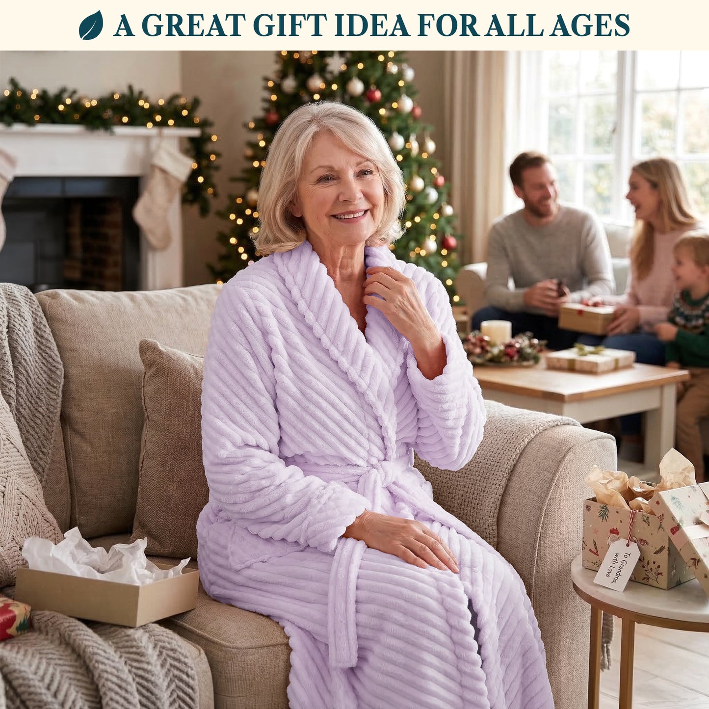 Women's Ribbed Fleece Robe