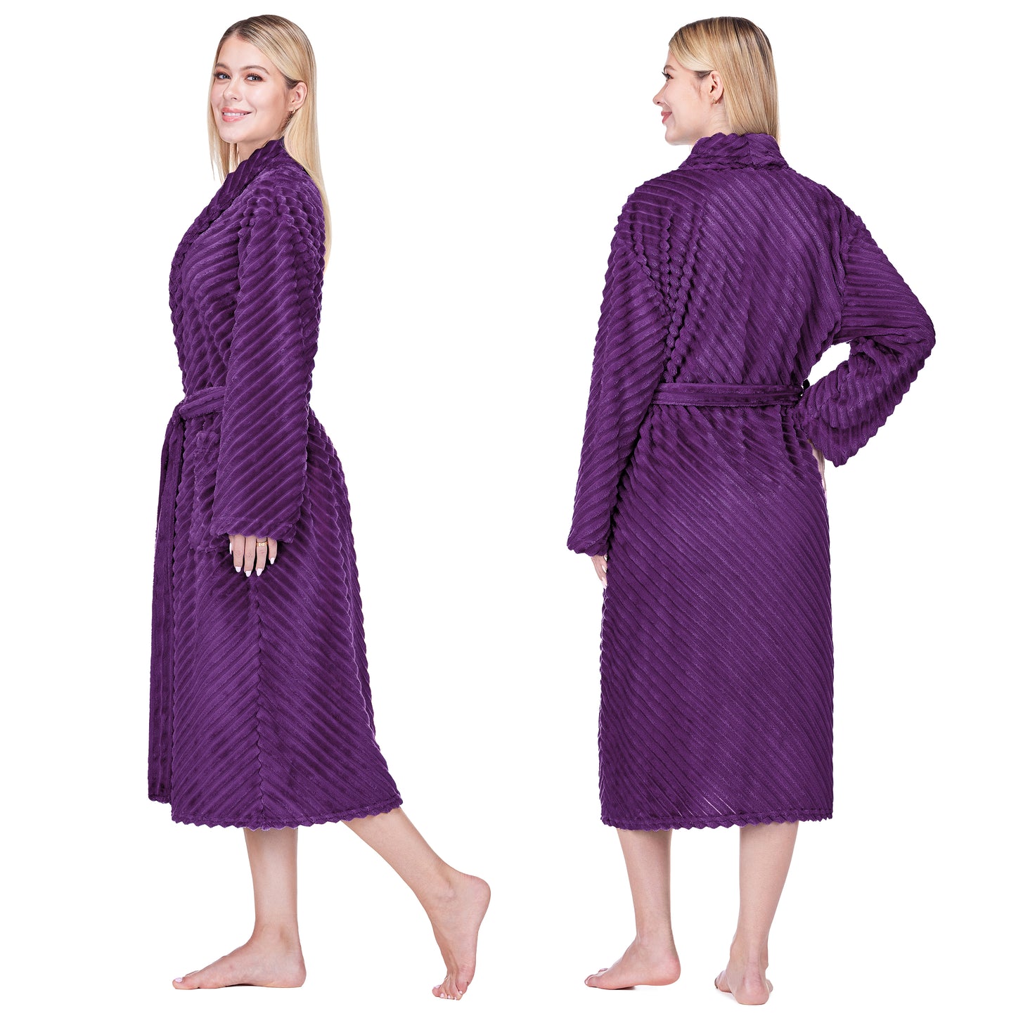 Women's Ribbed Fleece Robe