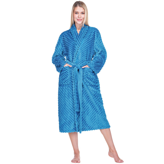Women's Ribbed Fleece Robe