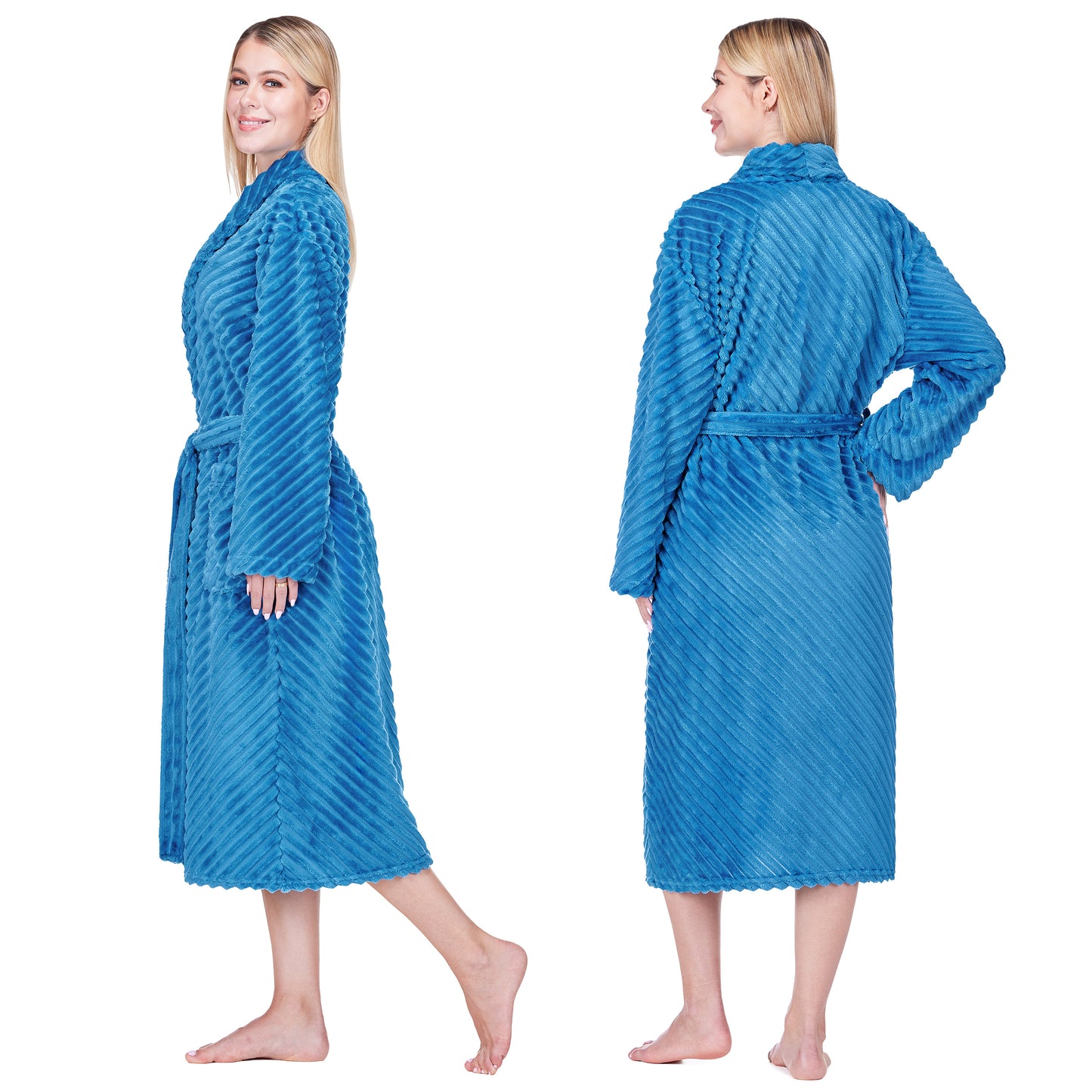 Women's Ribbed Fleece Robe