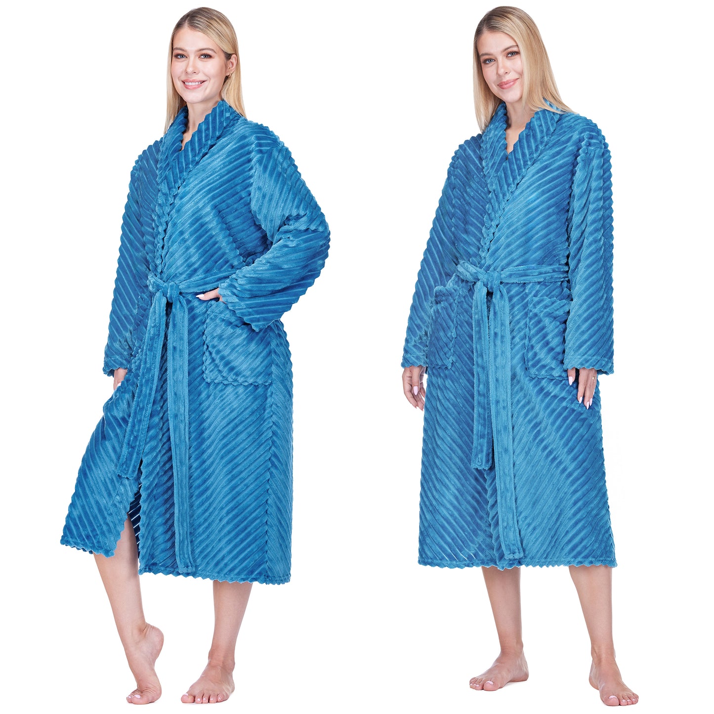 Women's Ribbed Fleece Robe