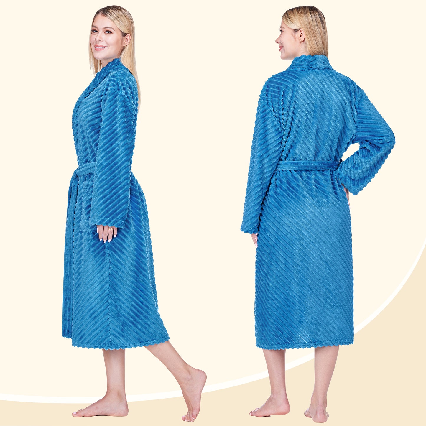 Women's Ribbed Fleece Robe