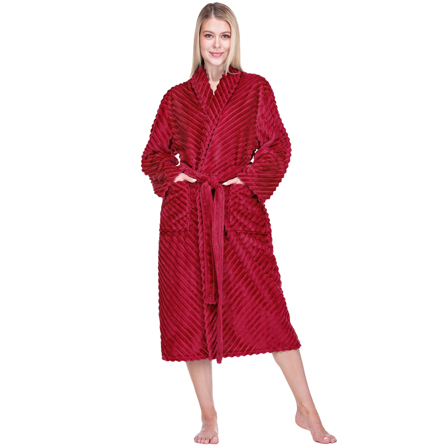 Women's Ribbed Fleece Robe