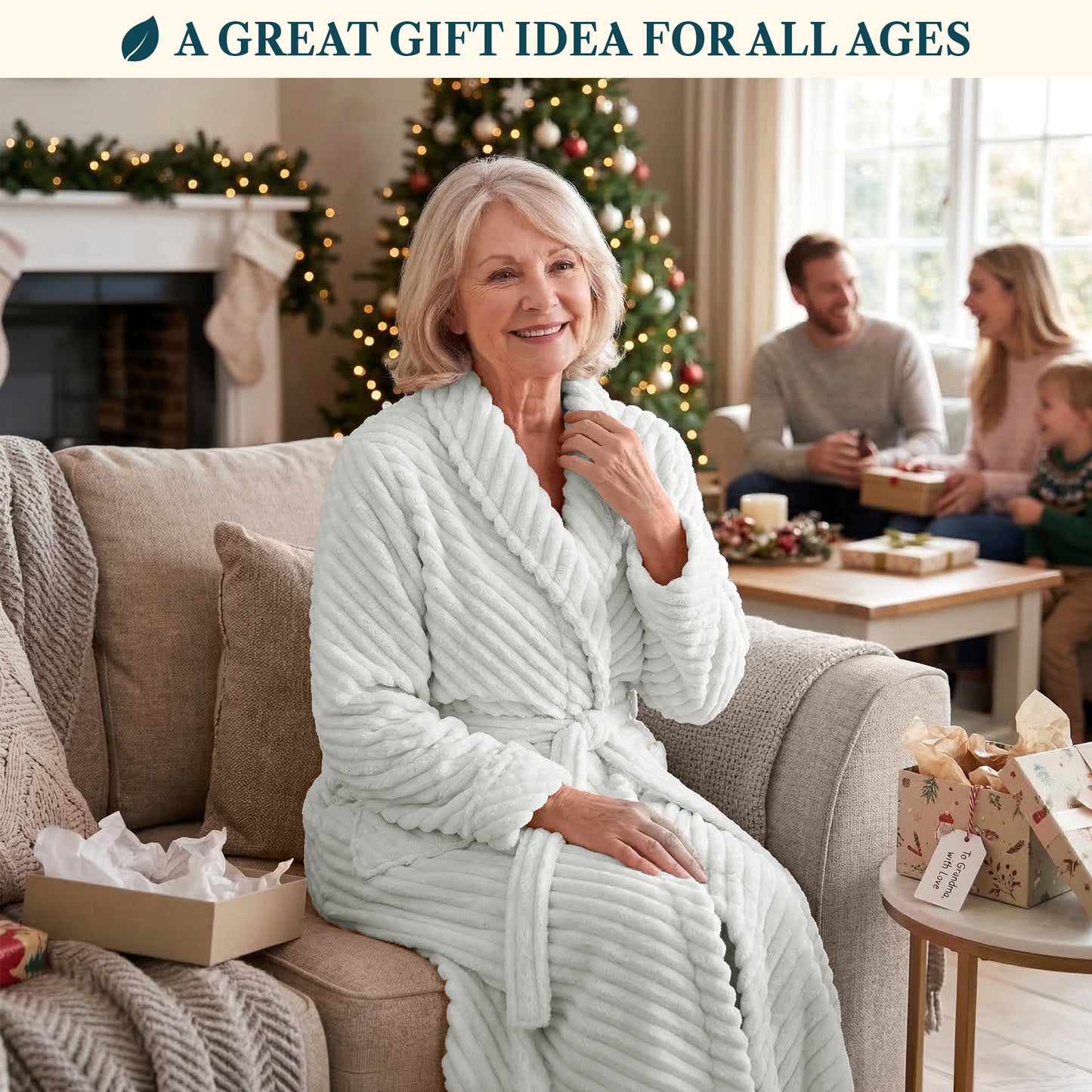 Women's Ribbed Fleece Robe