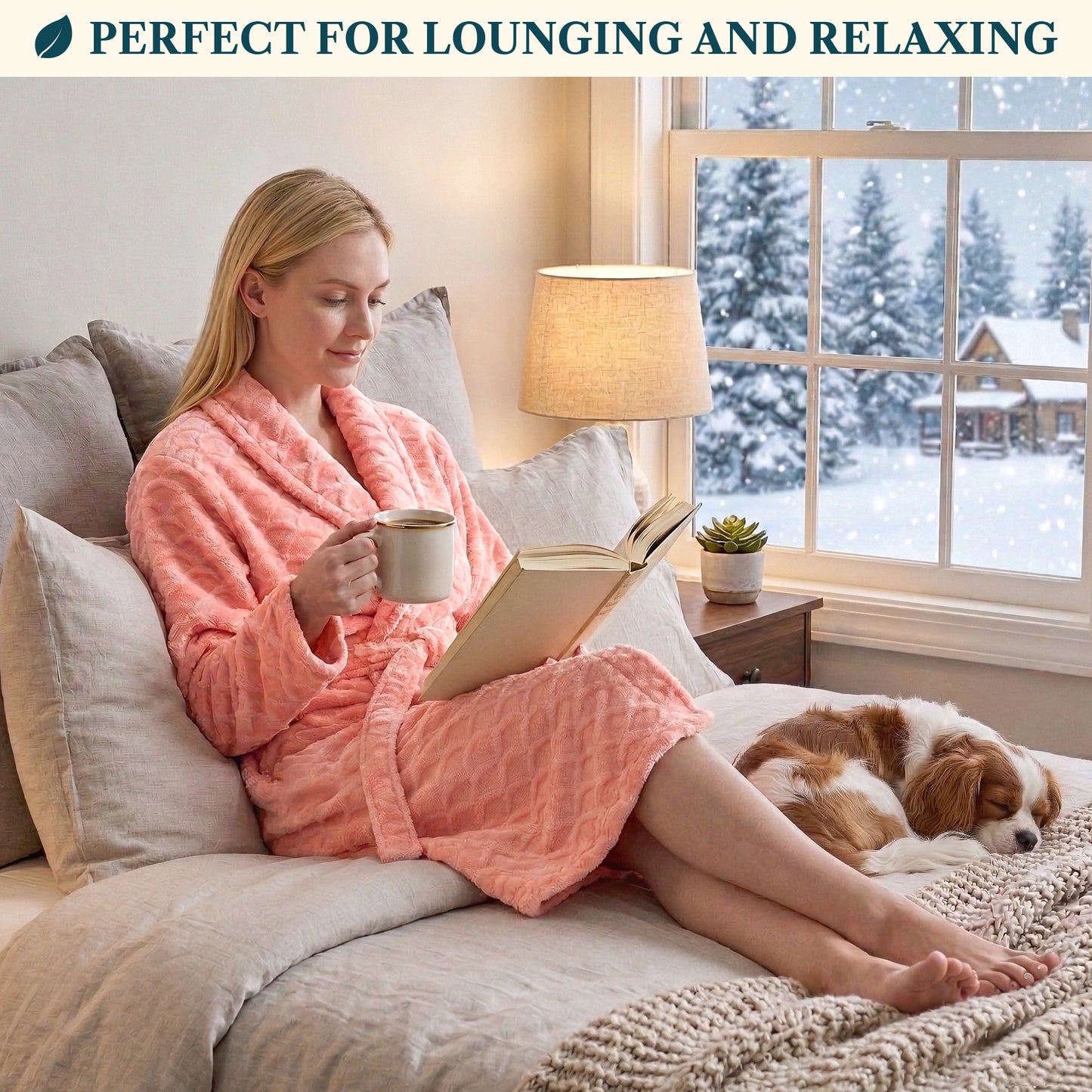 Women's Scallop Pattern Short Robe