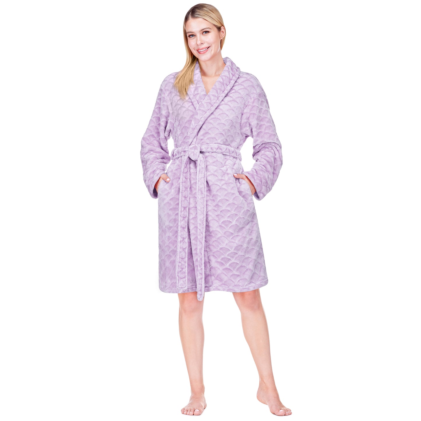 Women's Scallop Pattern Short Robe