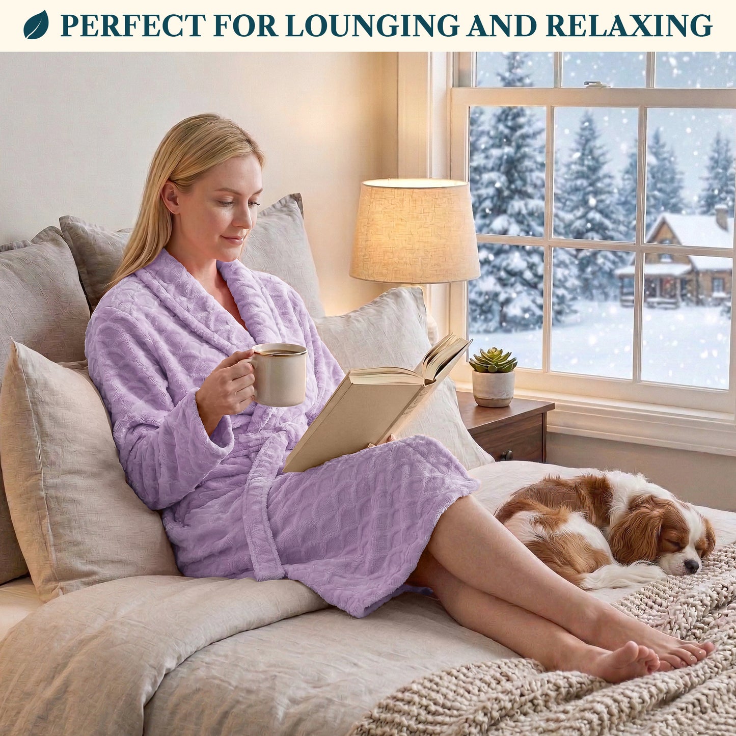 Women's Scallop Pattern Short Robe