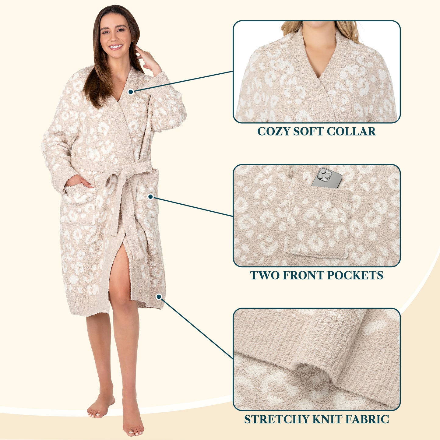 Women's Buttery Soft Knit Short Robe