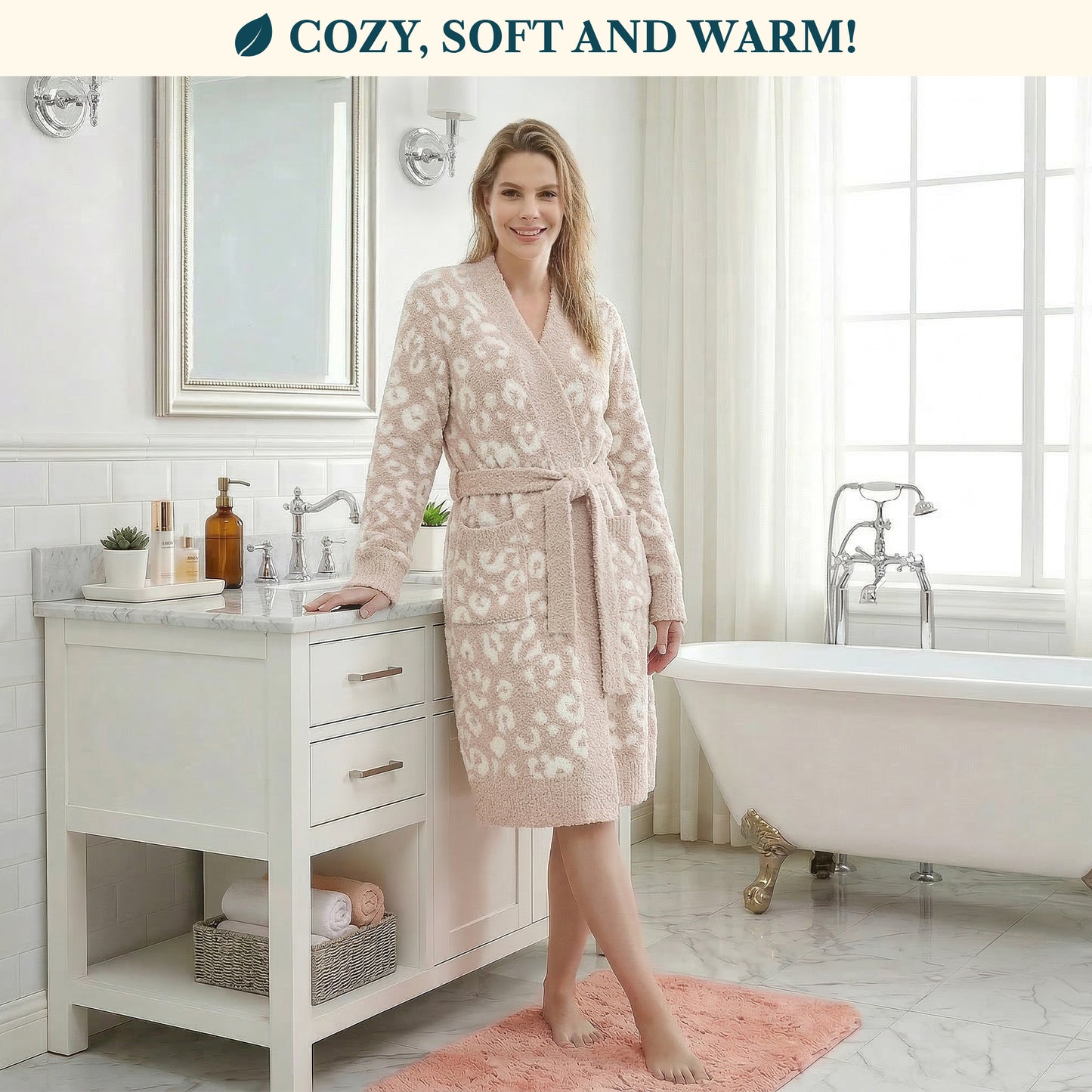Women's Buttery Soft Knit Short Robe