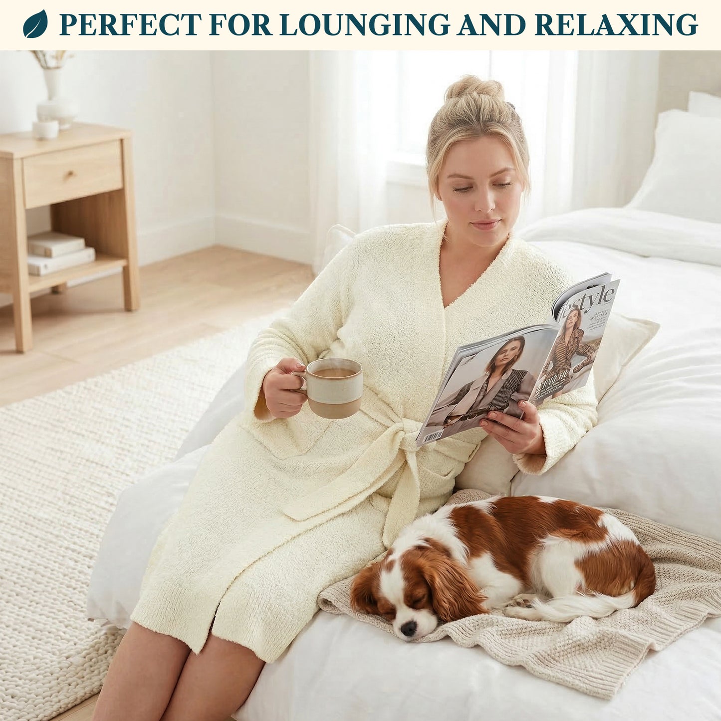 Women's Buttery Soft Knit Short Robe