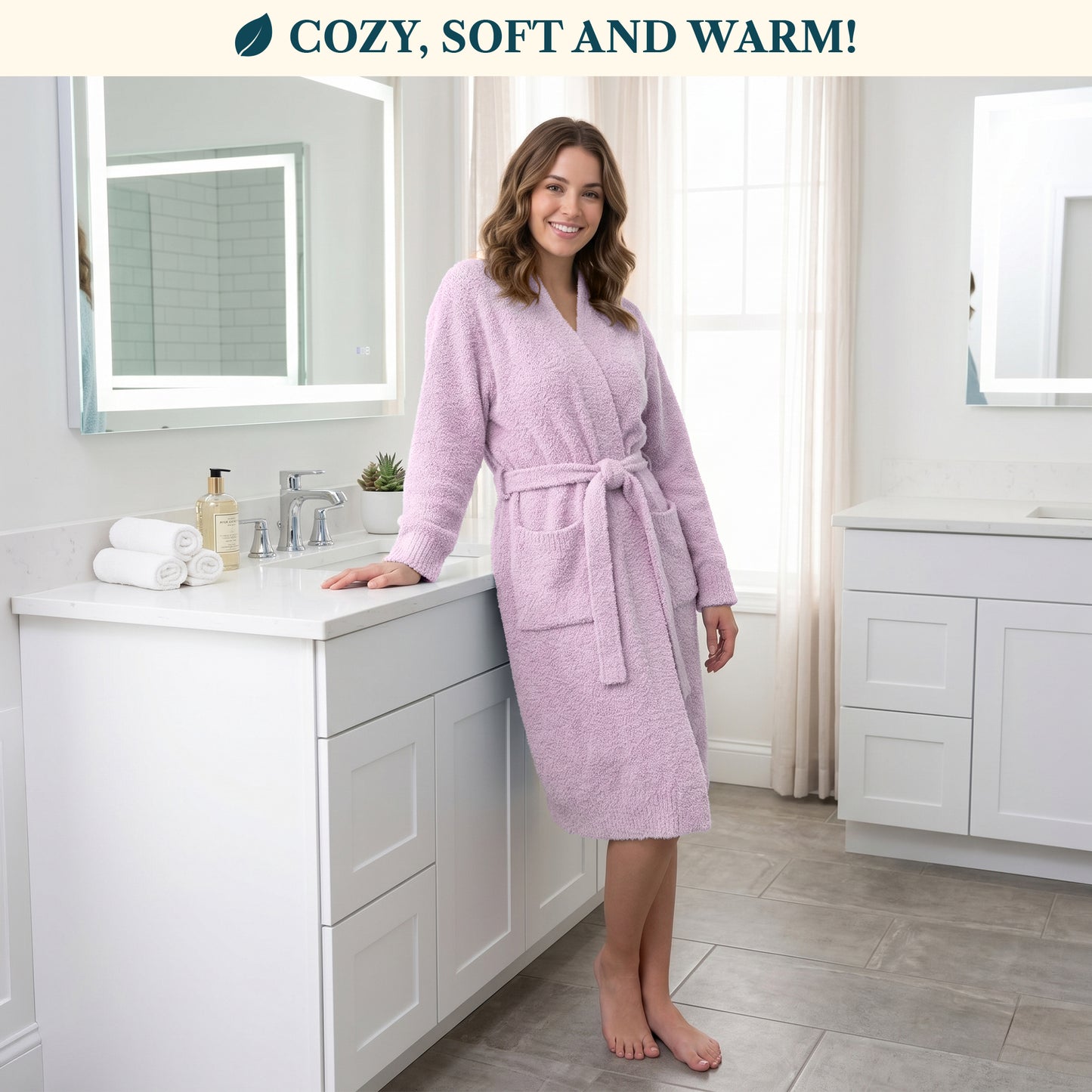 Women's Buttery Soft Knit Short Robe