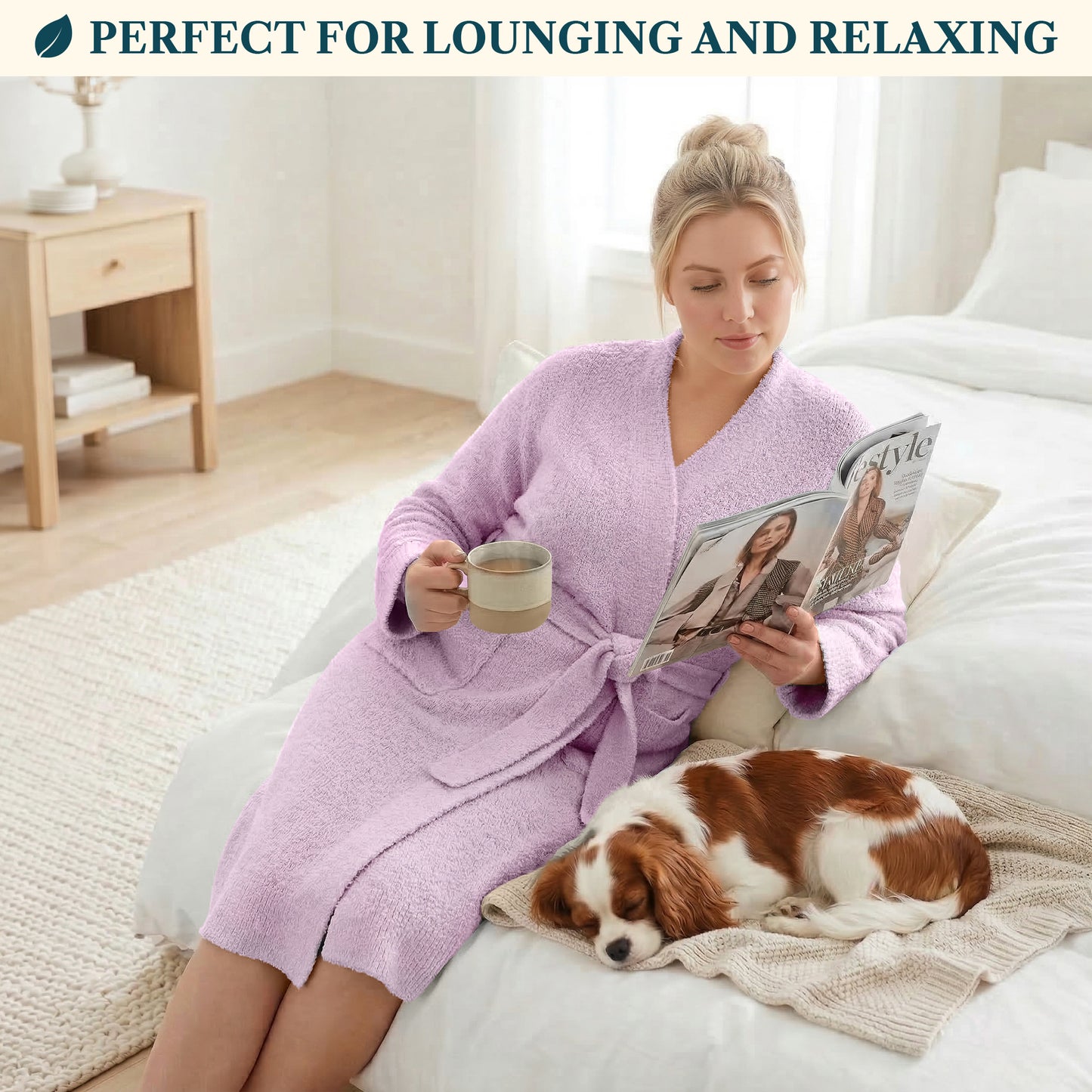 Women's Buttery Soft Knit Short Robe