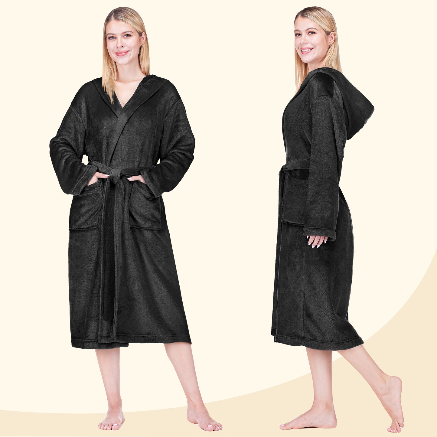 Women's Classic Fleece Robe with Hood