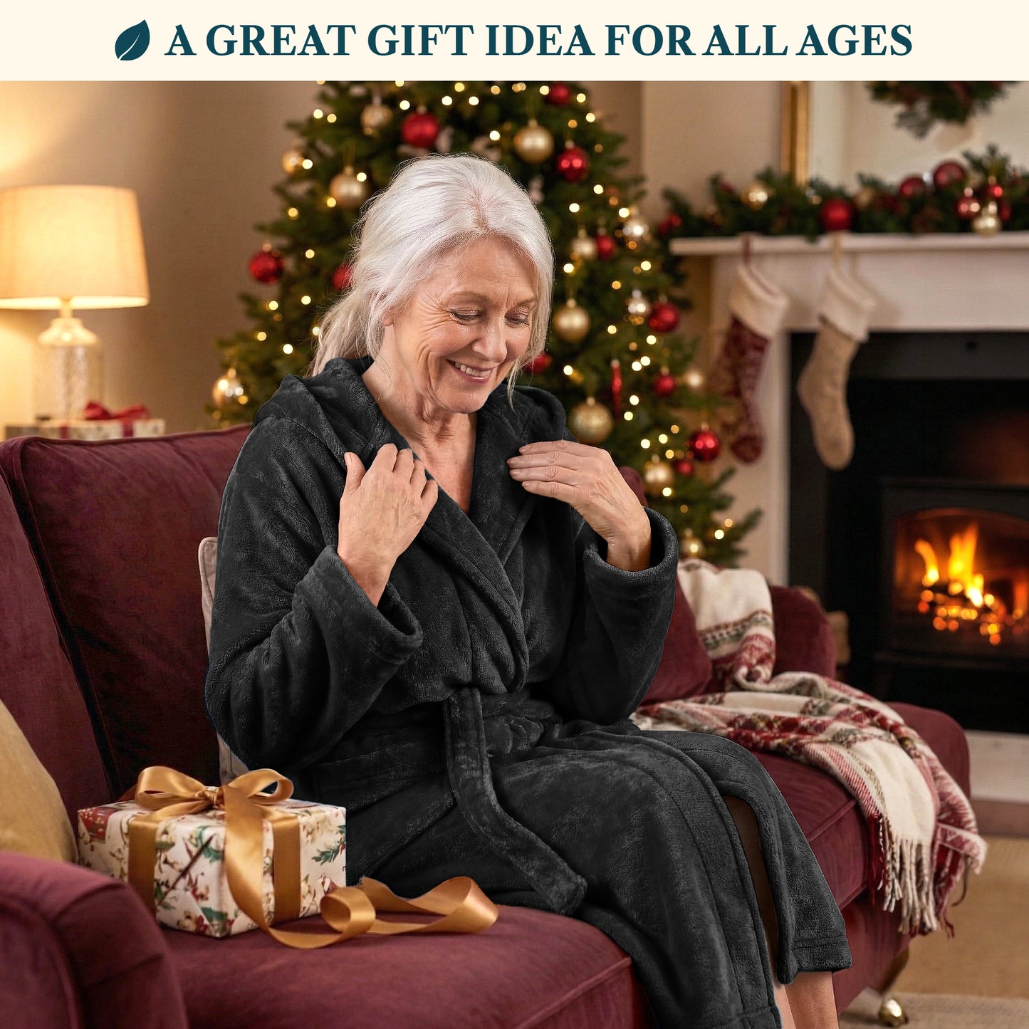 Women's Classic Fleece Robe with Hood