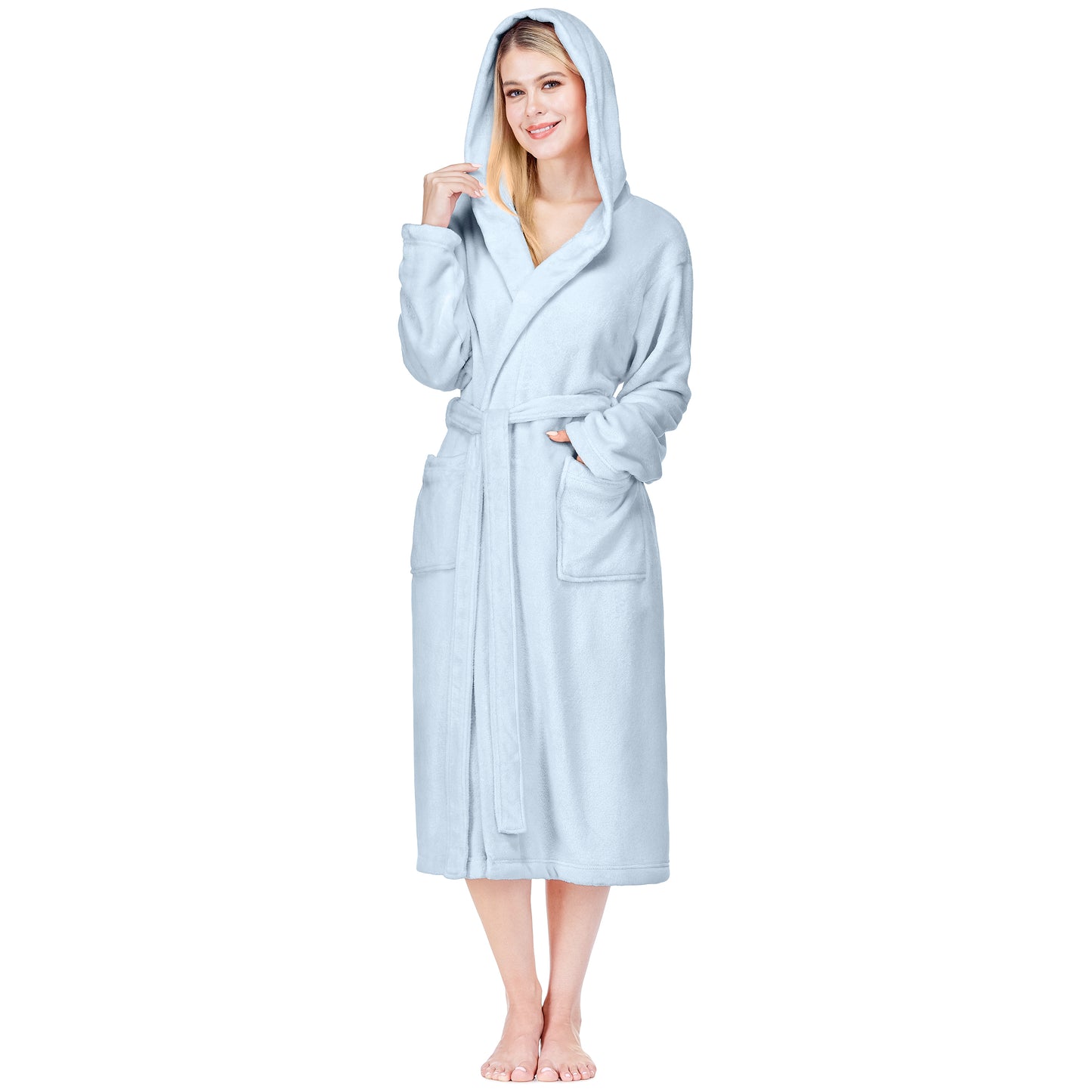 Women's Classic Fleece Robe with Hood