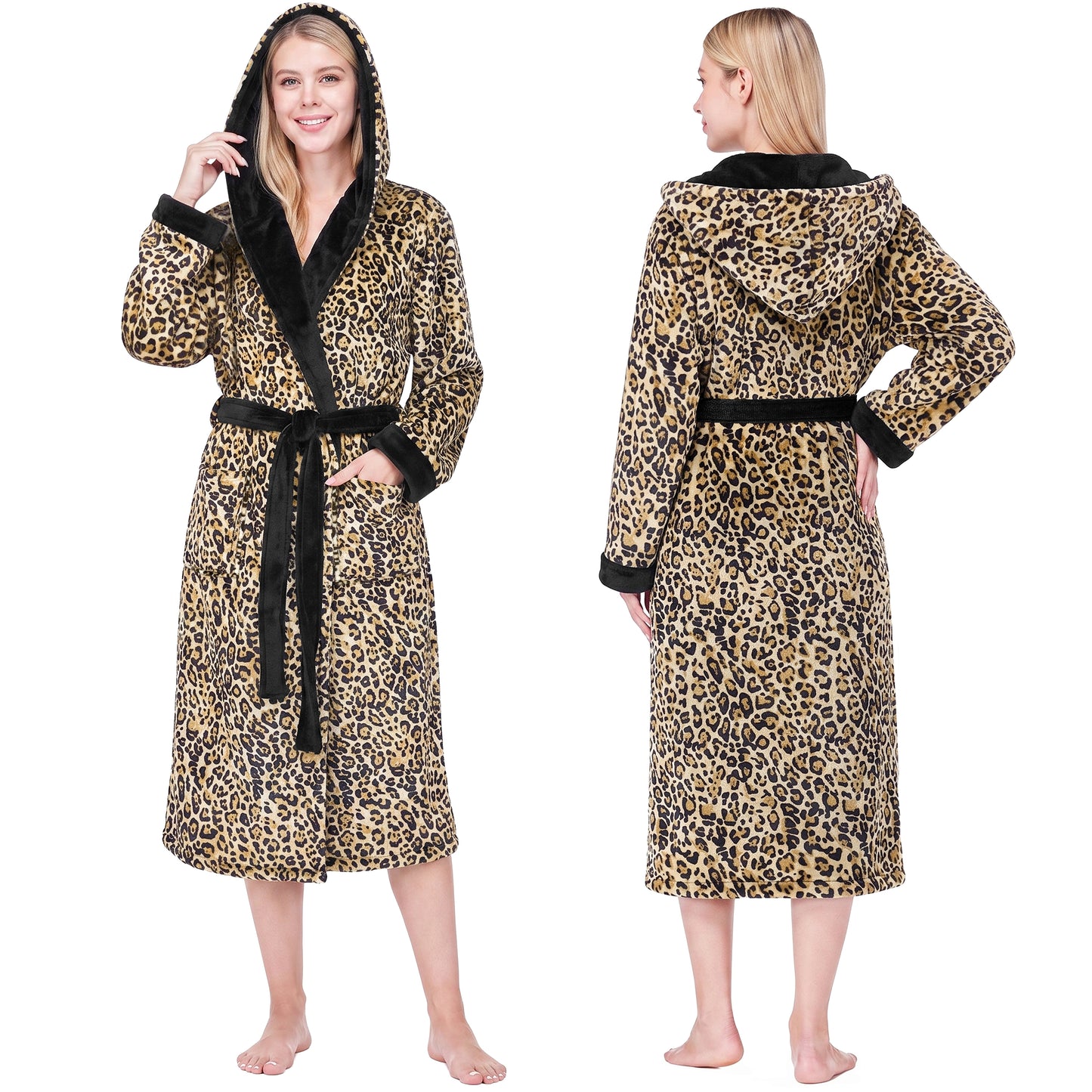 Women's Classic Fleece Robe with Hood