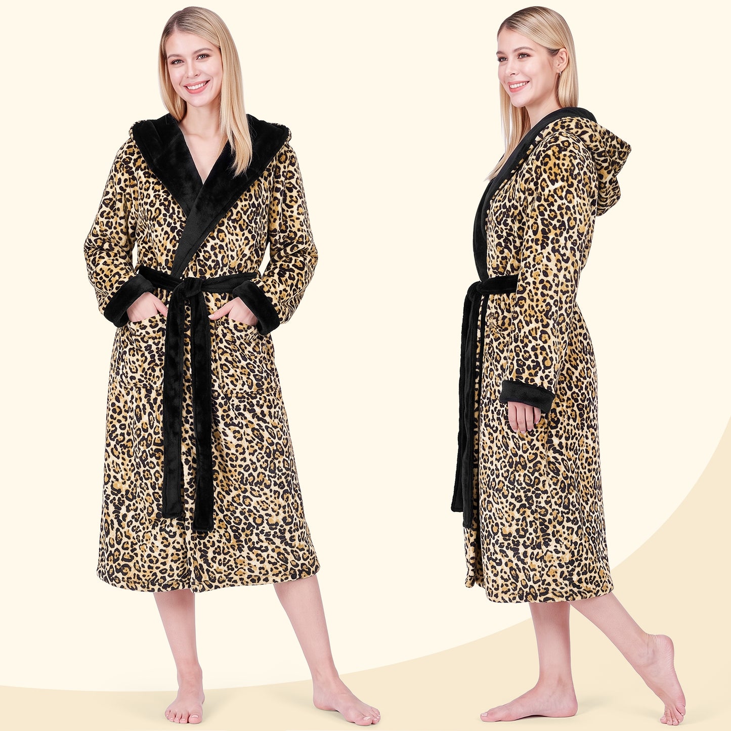 Women's Classic Fleece Robe with Hood