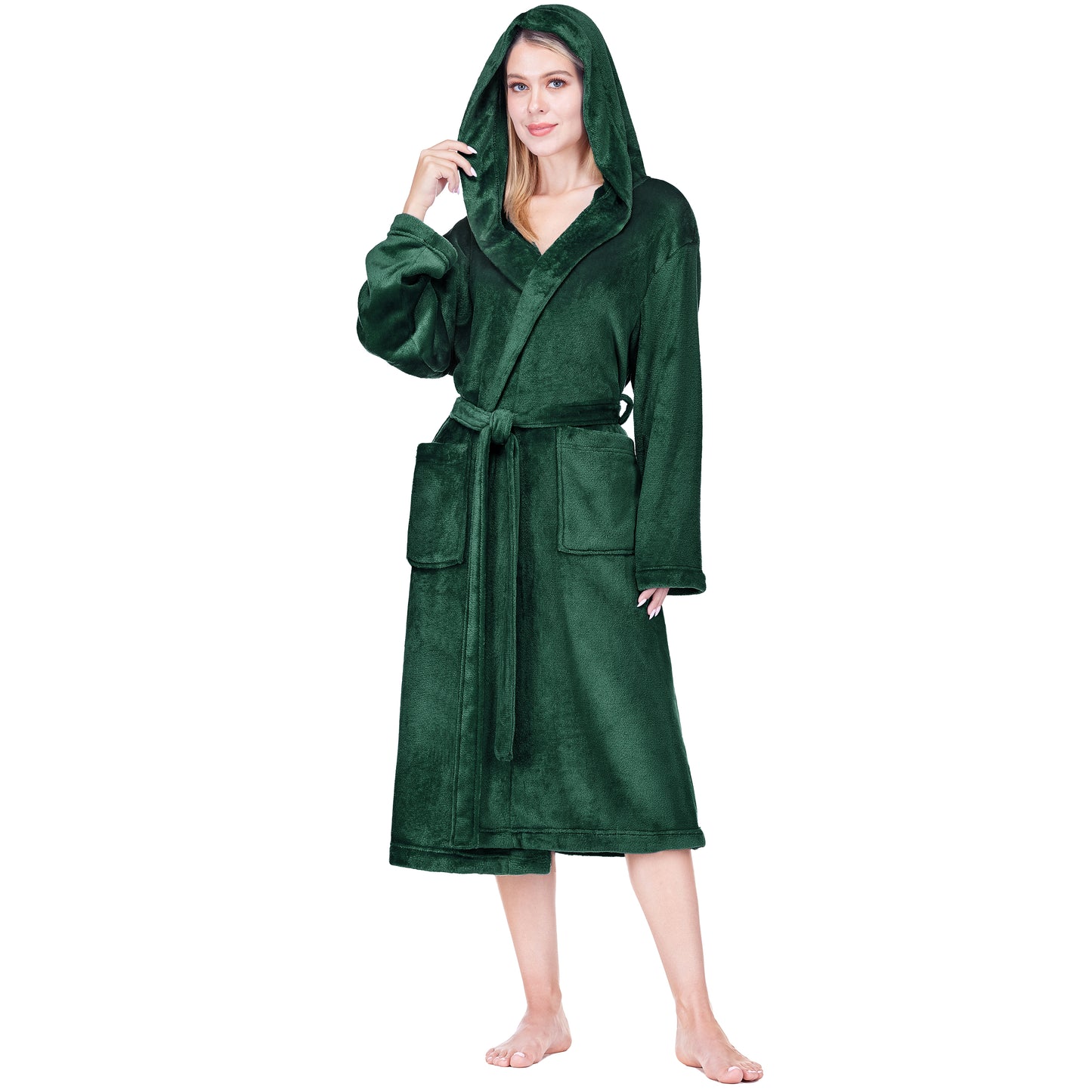 Women's Classic Fleece Robe with Hood