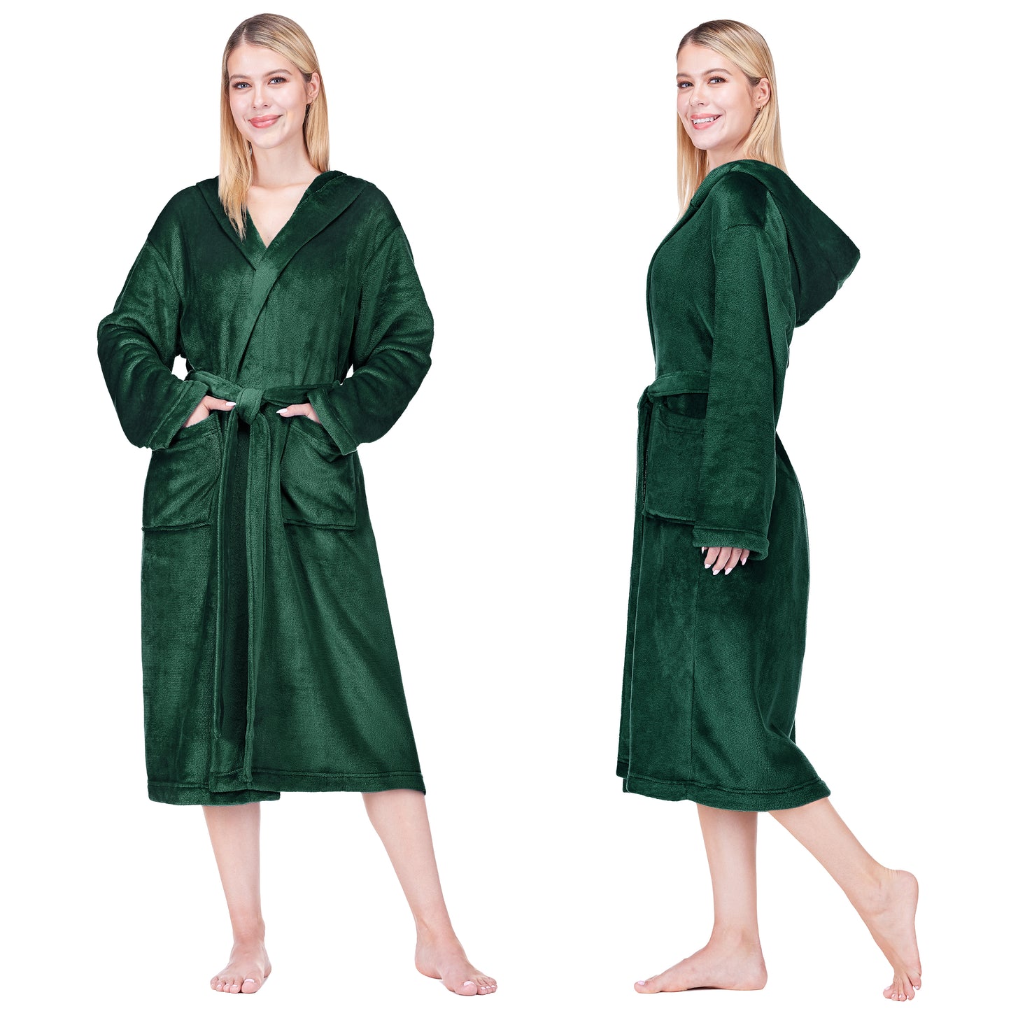 Women's Classic Fleece Robe with Hood