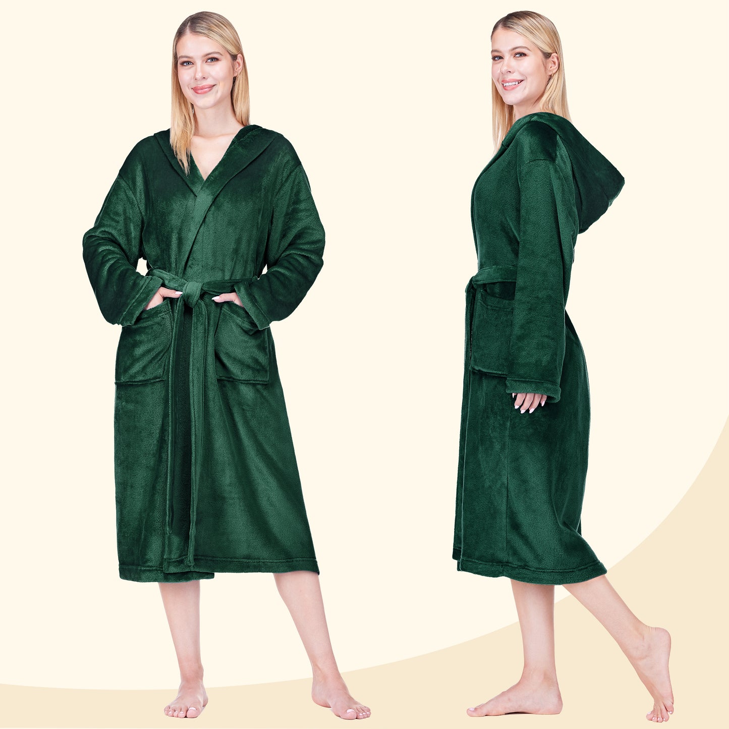 Women's Classic Fleece Robe with Hood
