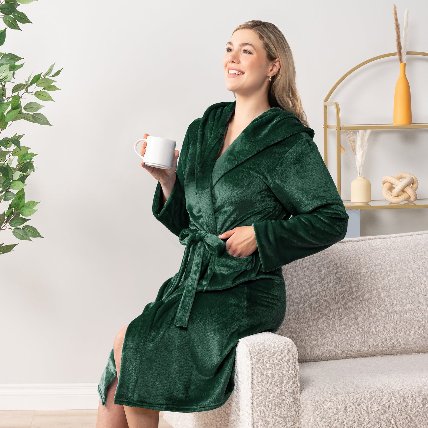 Women's Classic Fleece Robe with Hood