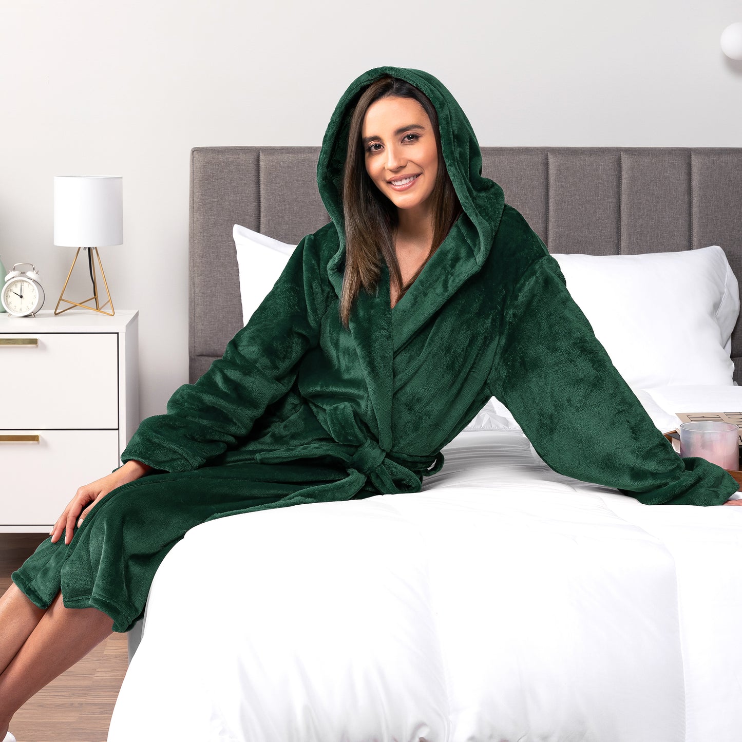 Women's Classic Fleece Robe with Hood