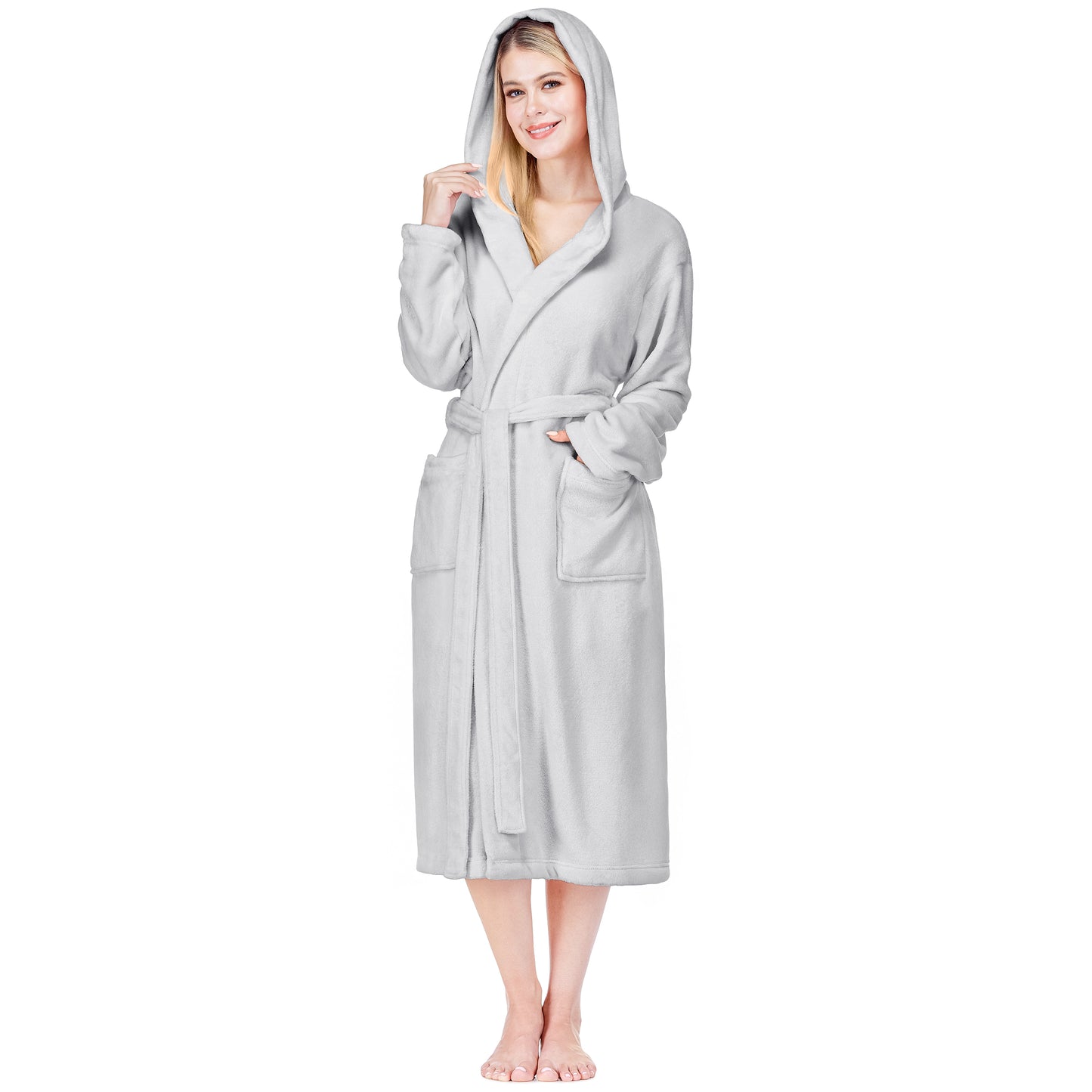 Women's Classic Fleece Robe with Hood